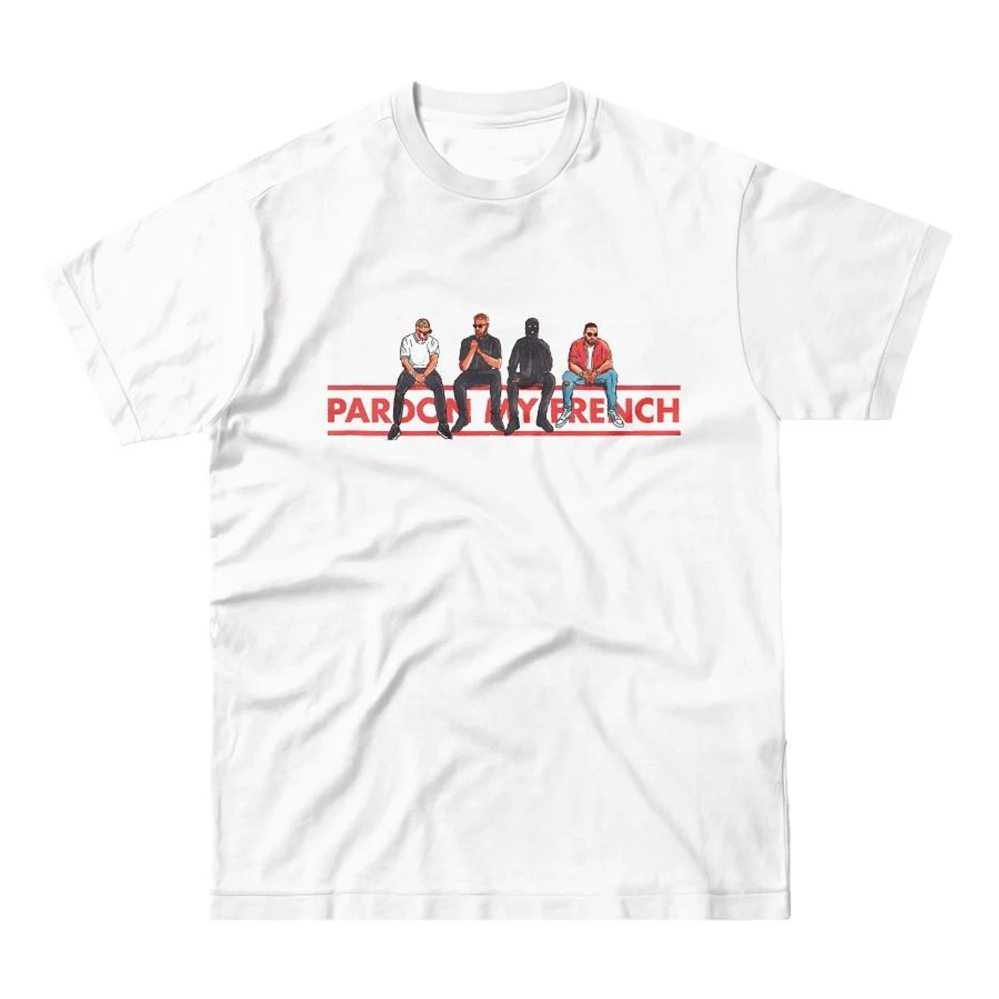 Pardon My french White Tshirt Crew Edition