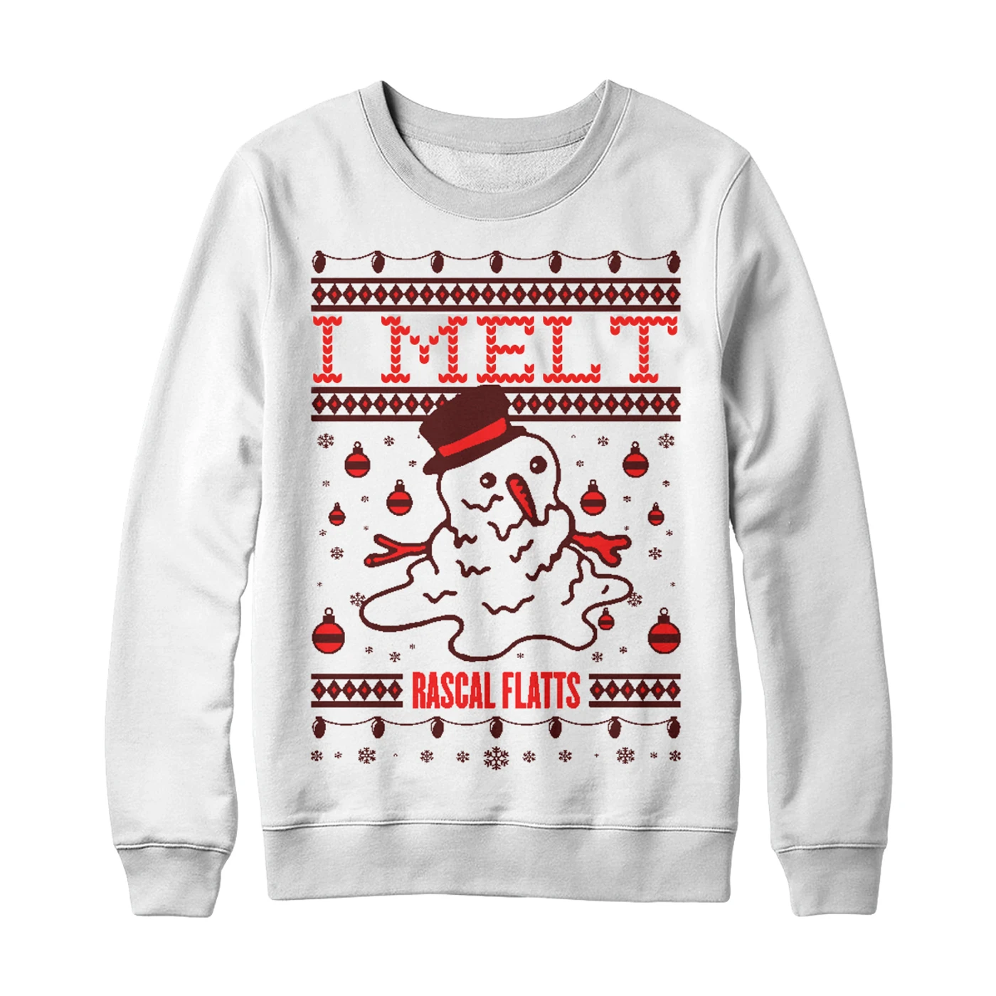 Rascal Flatts I Melt White Holiday Crewneck