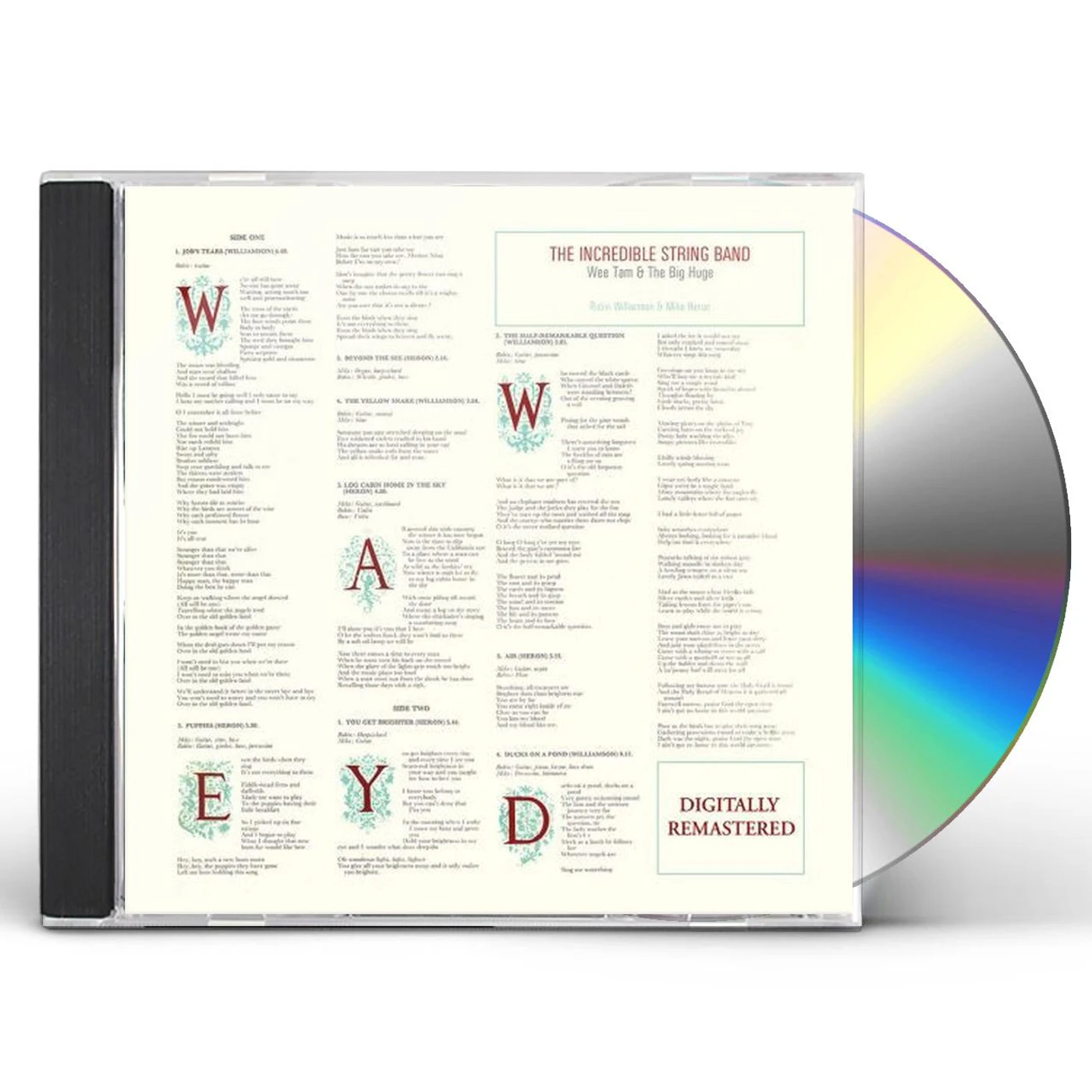 Incredible String Band WEE TAM & THE BIG HUGE (REMASTERED) CD
