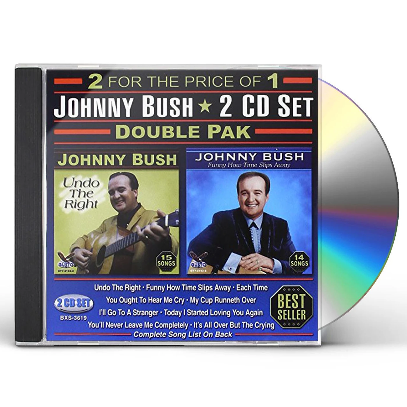 Johnny Bush DOUBLE PAK CD