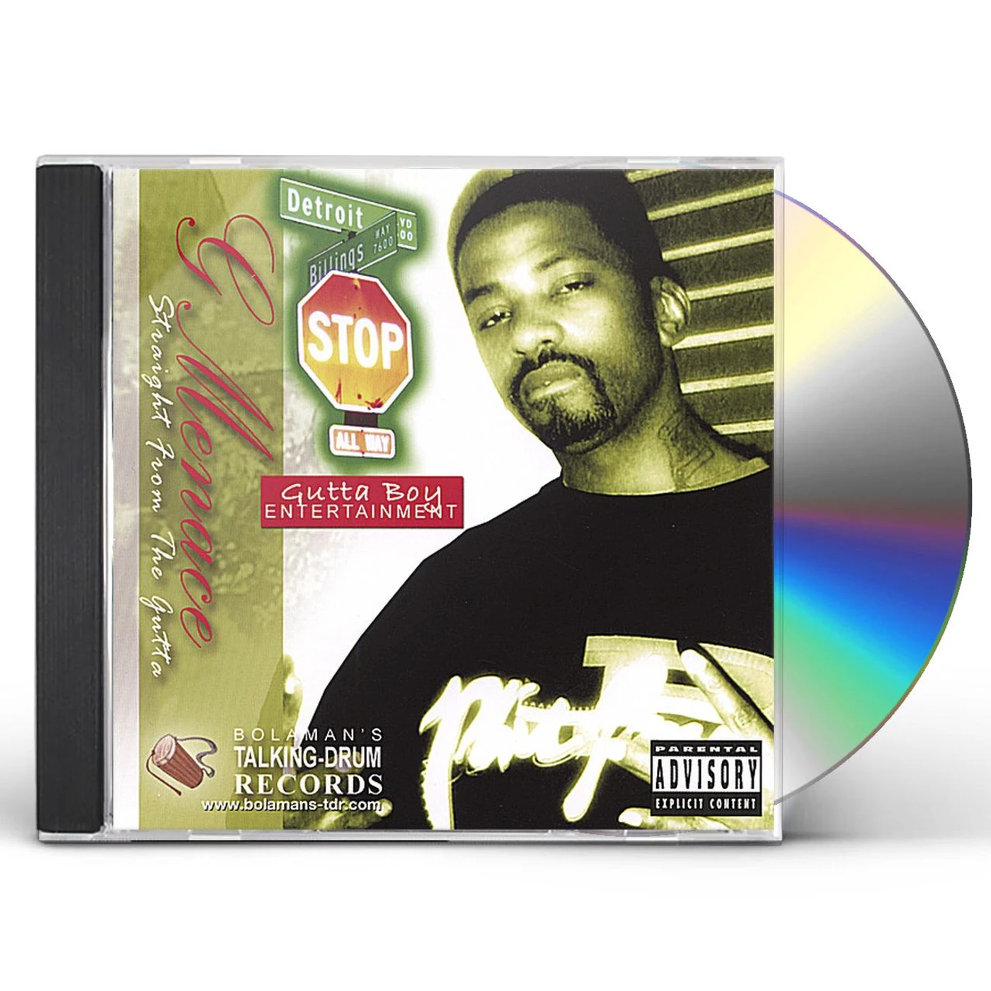 G Menace STRAIGHT FROM THE GUTTA CD