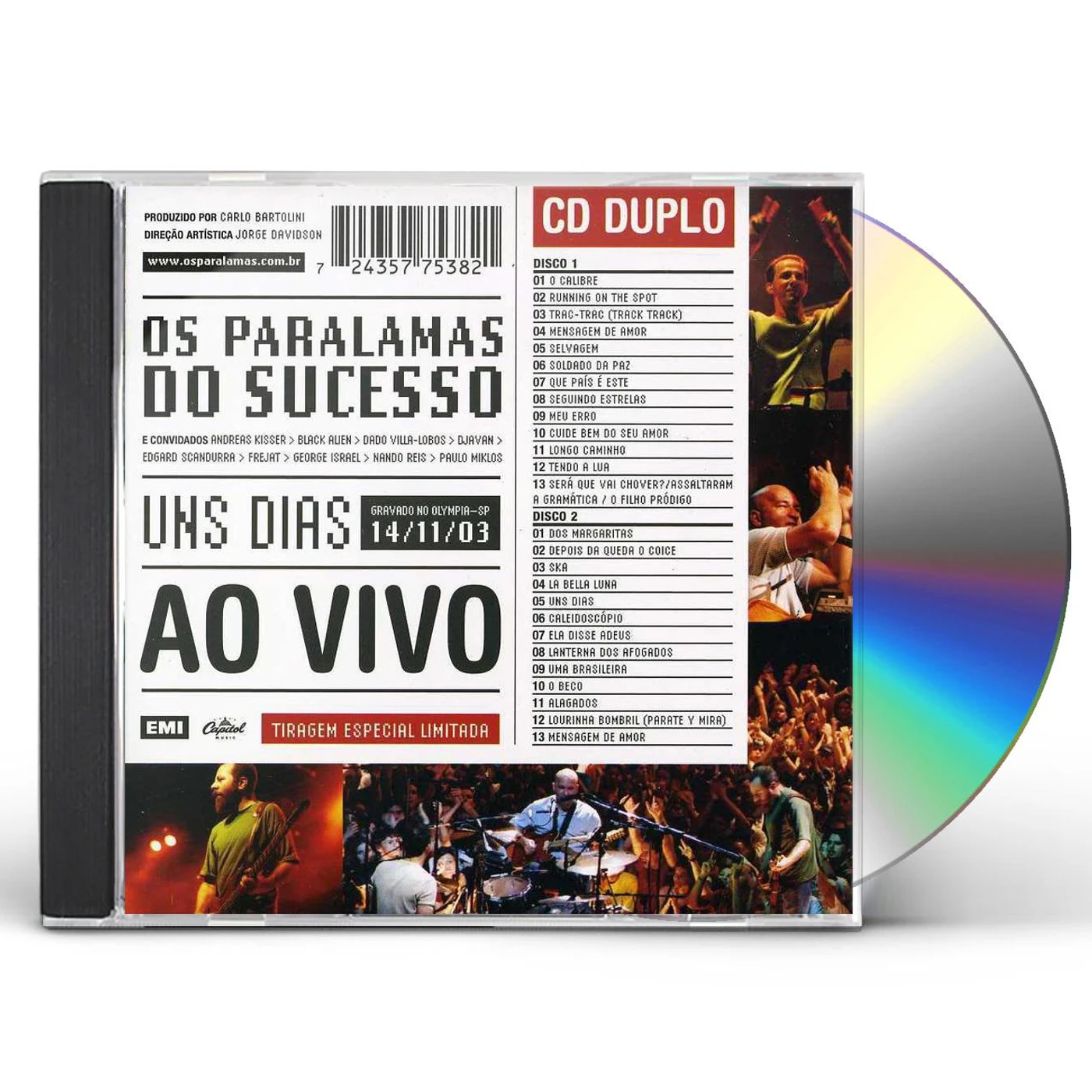 Paralamas do Sucesso UNS DIAS AO VIVO CD