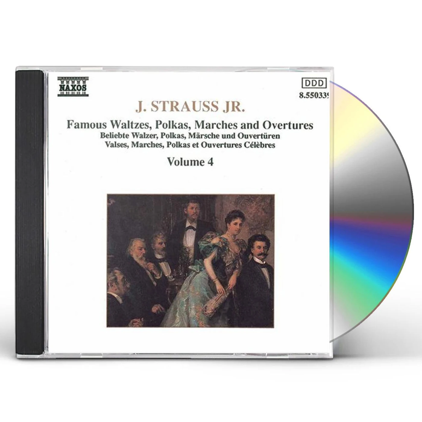 J Strauss WALTZES, POLKAS, MARCHES & OVERTURES 4 CD