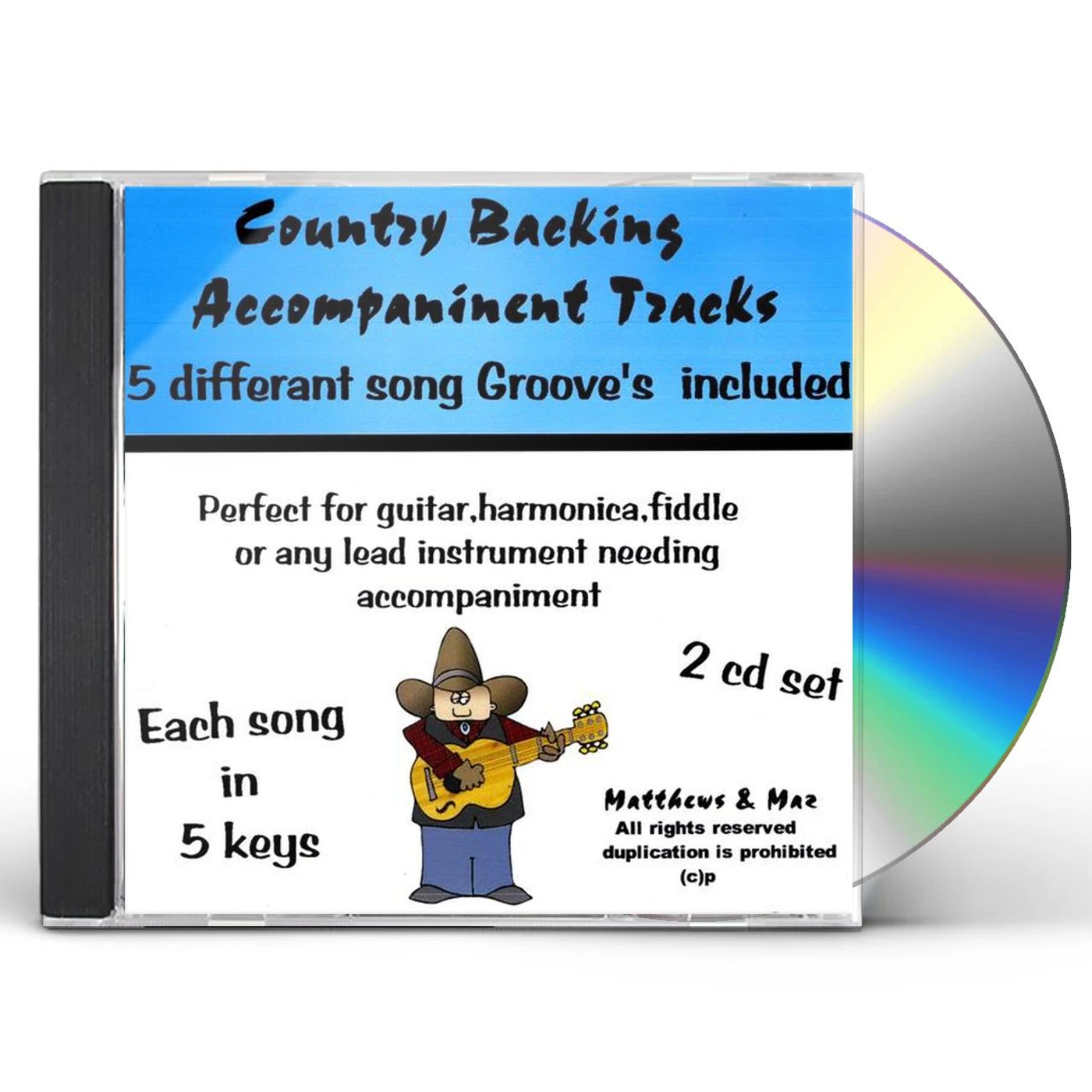 Matthews & Maz COUNTRY BACKING ACCOMPAINMENT TRACKS CD