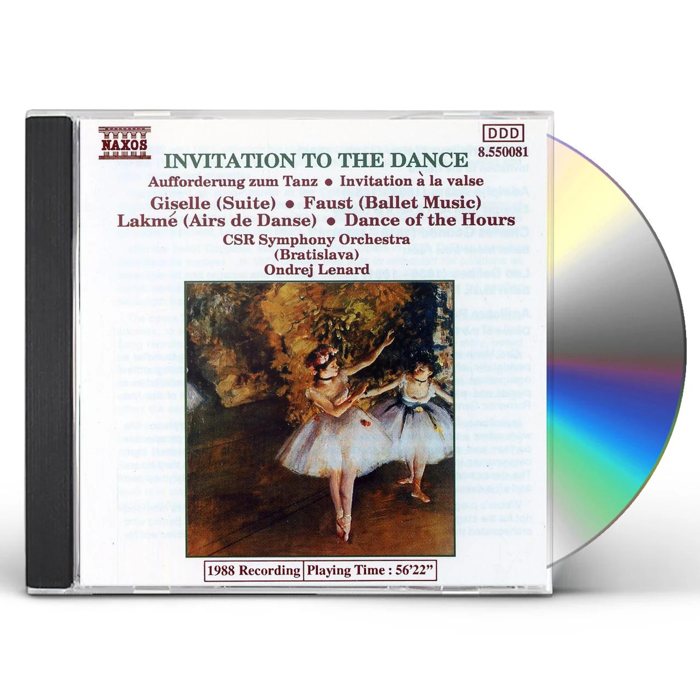 Ondrej Lenard INVITATION TO THE DANCE CD