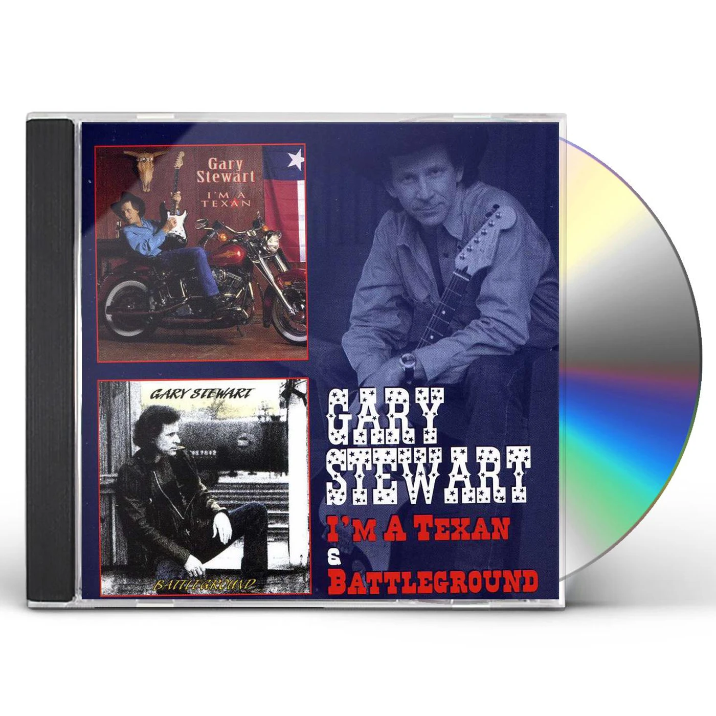 Gary Stewart I'M A TEXAN / BATTLEGROUND CD