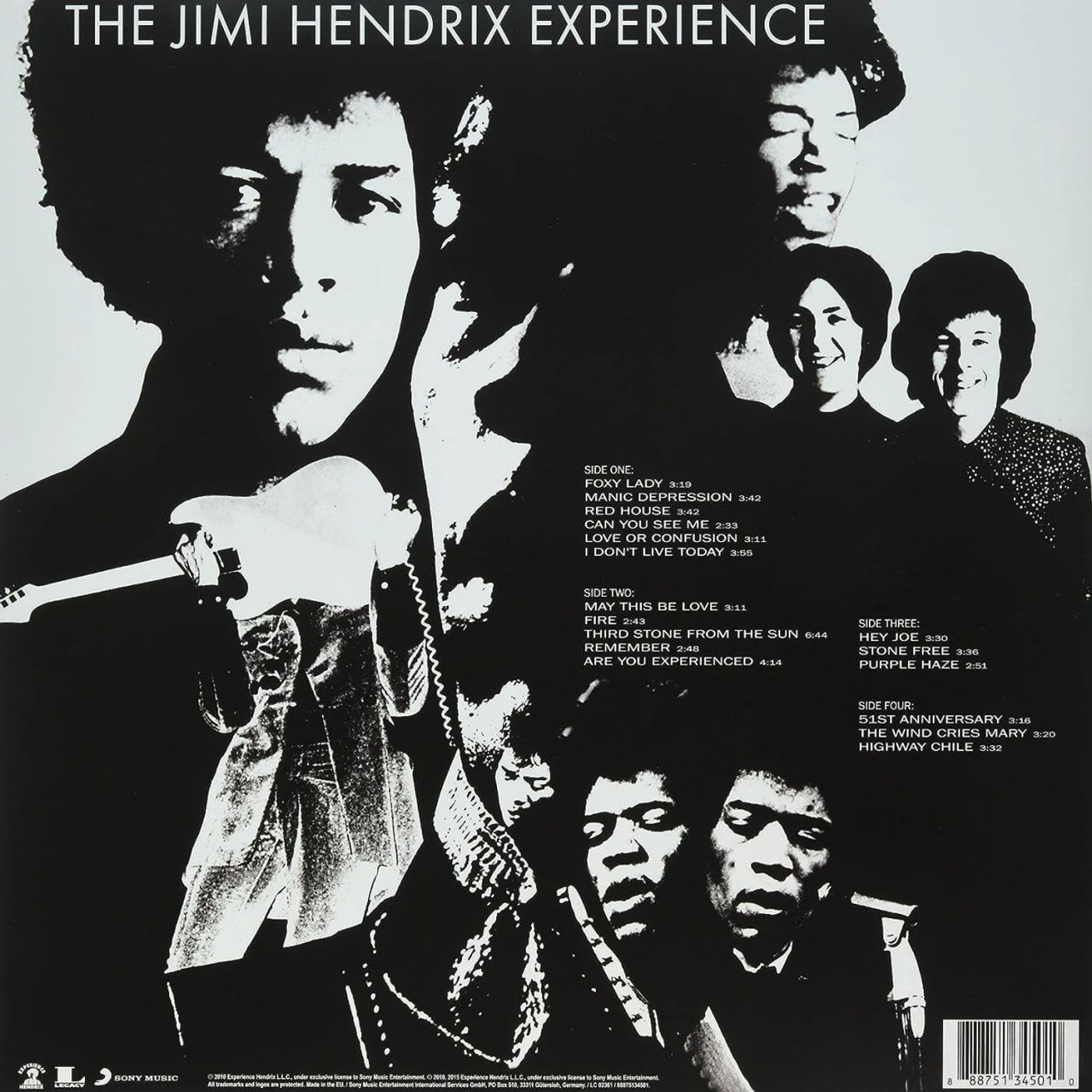 Jimi Hendrix Are You Experienced (Stereo Version/180g/2LP) Vinyl Record