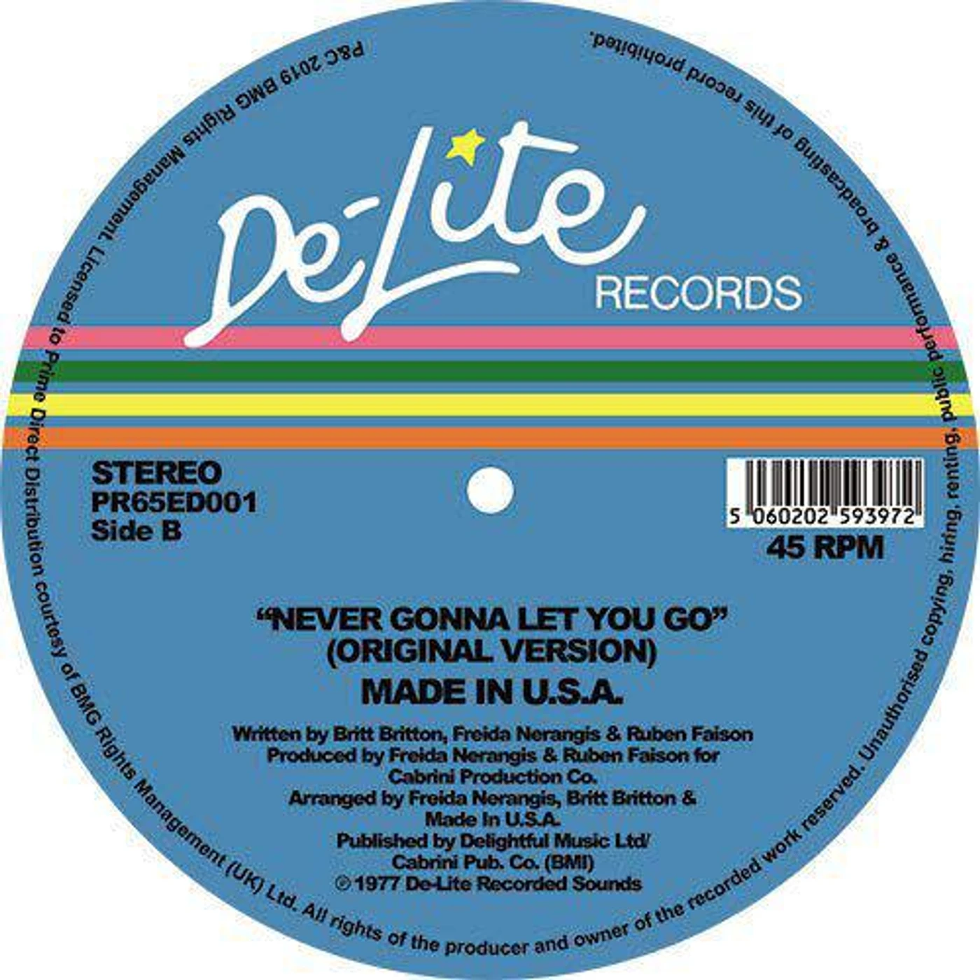 Made in U.S.A. Never gonna let you go (theo parrish ugly edit) (12'') Vinyl Record