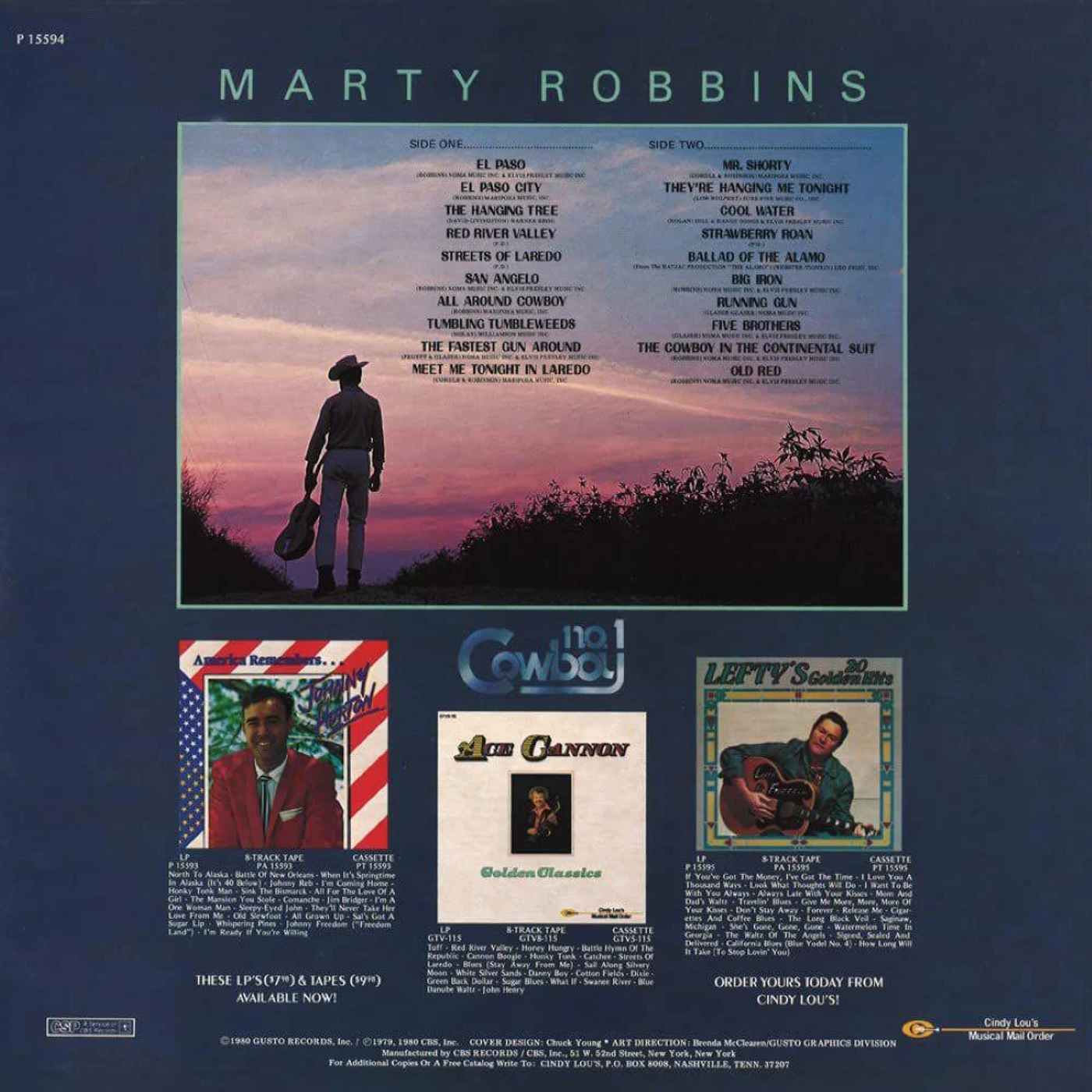 Marty Robbins No. 1 Cowboy Vinyl Record
