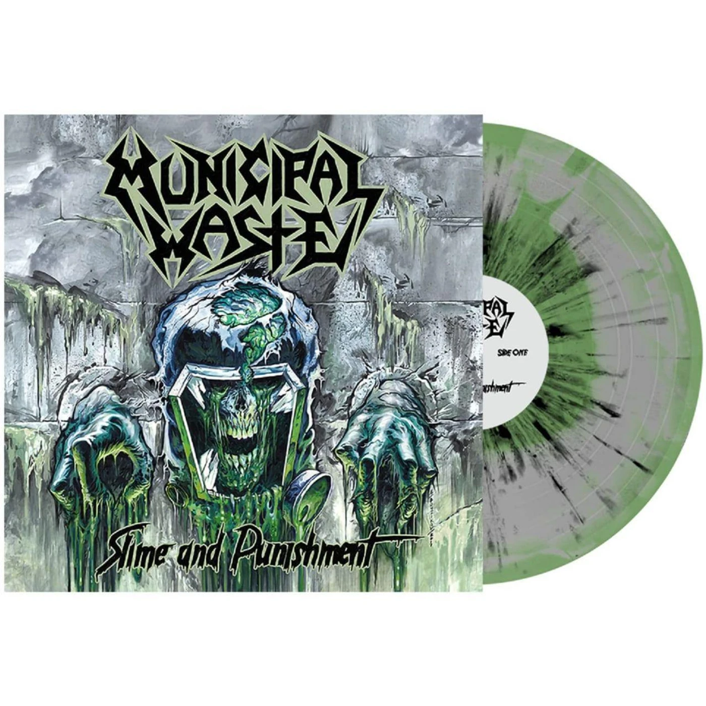 Municipal Waste SLIME & PUNISHMENT (RAY & MINT SWIRL W/ BLACK VINYL) Vinyl Record