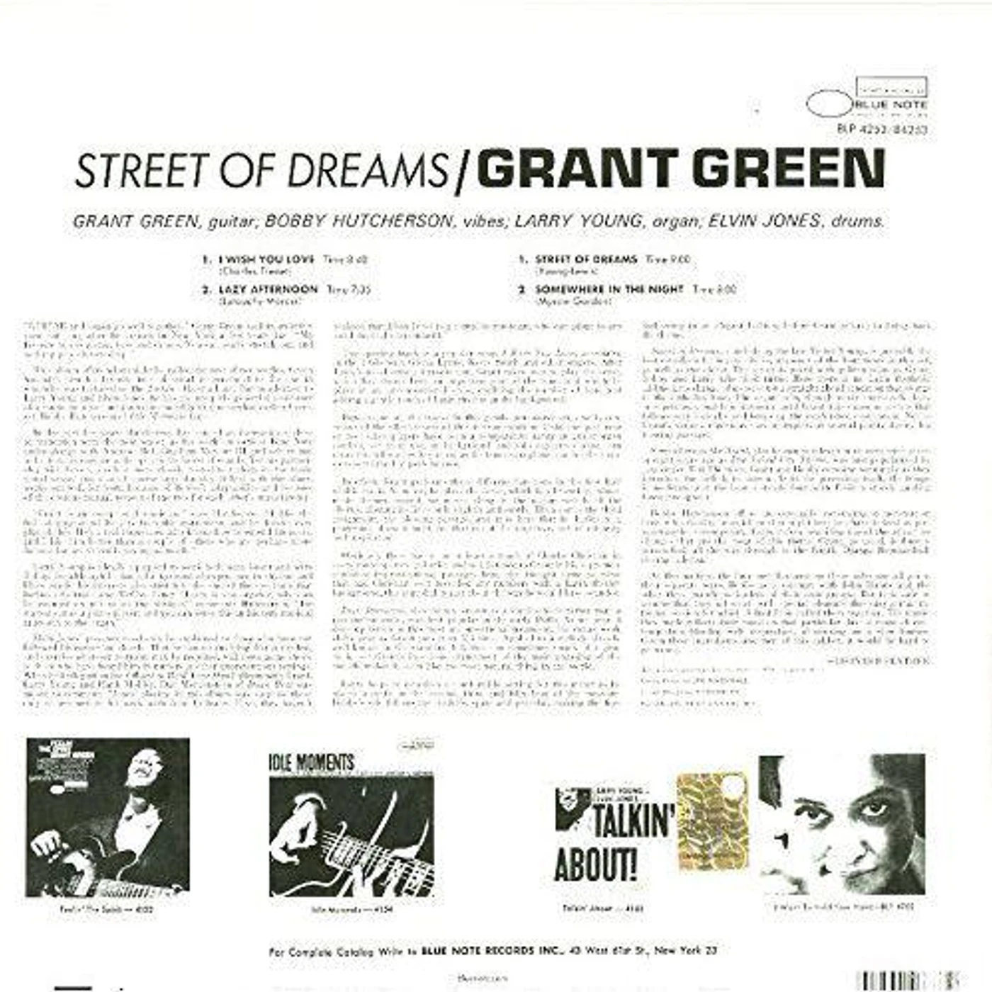 Grant Green STREET OF DREAMS Vinyl Record
