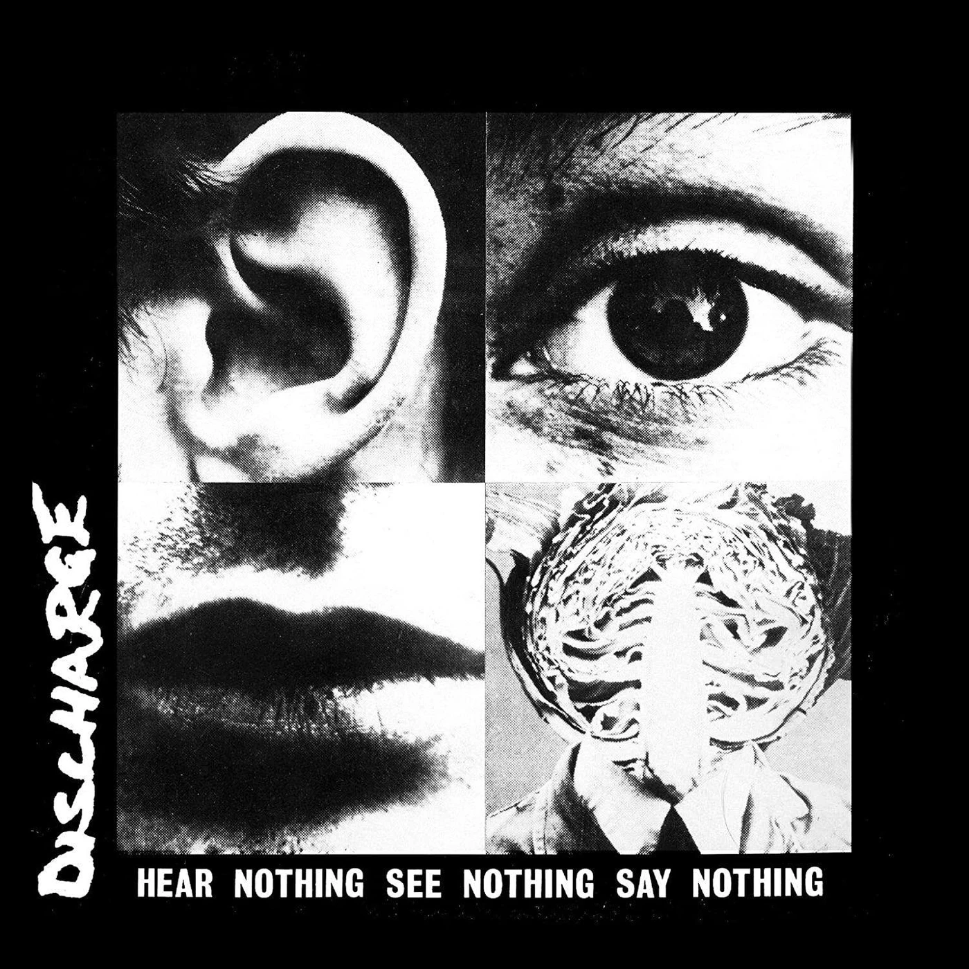 Discharge Hear Nothing See Nothing Say Nothing (White) Vinyl Record