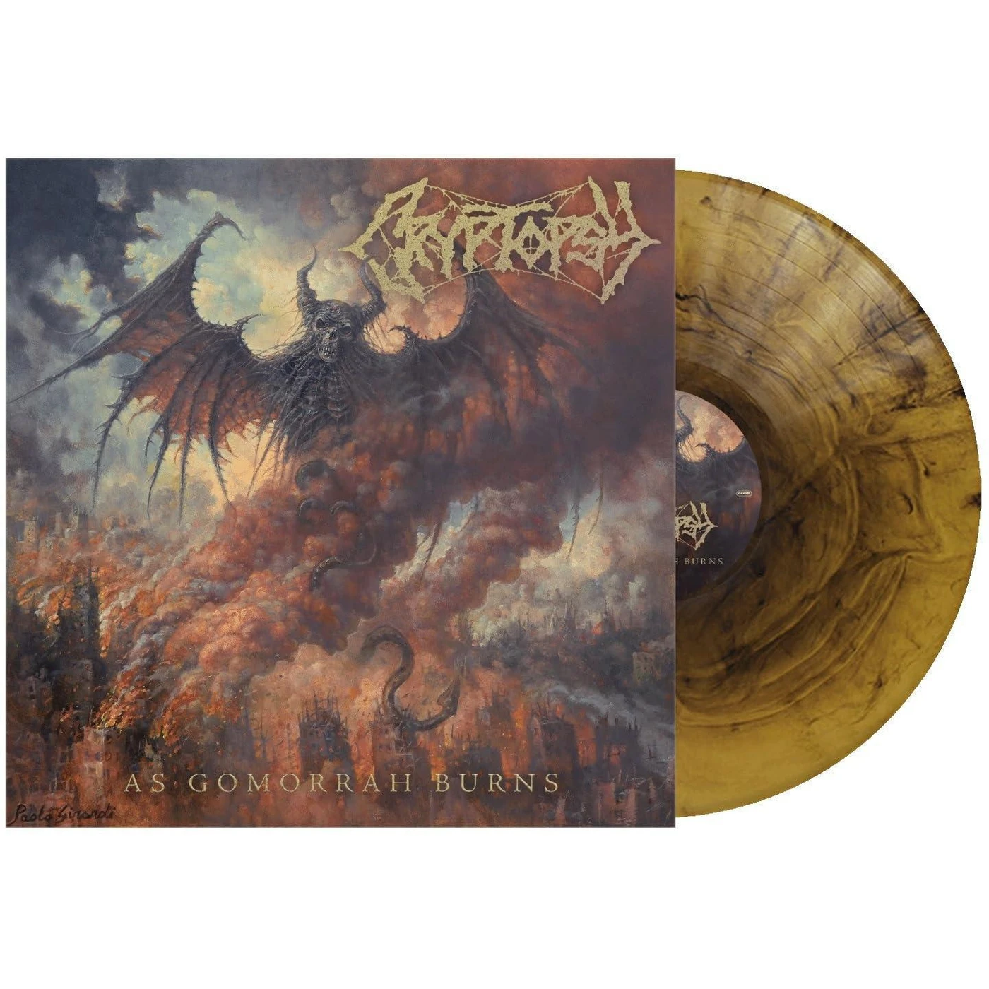 Cryptopsy As Gomorrah Burns (Gold & Black Galaxy) Vinyl Record
