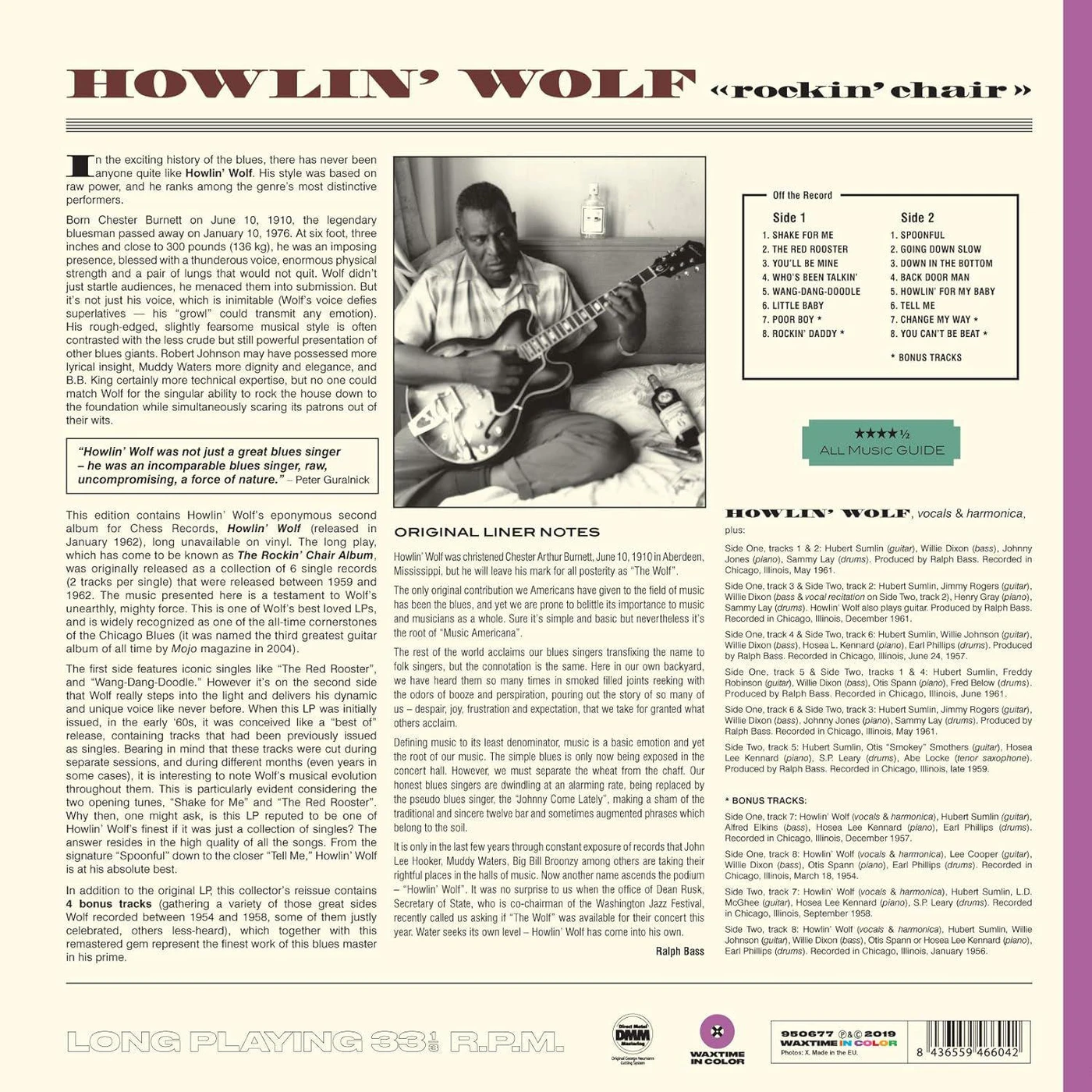 Howlin' Wolf Rockin' Chair (180g/Purple) Vinyl Record