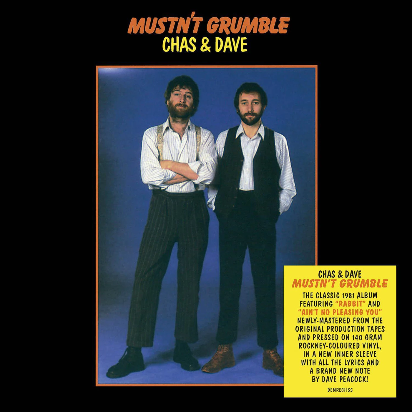 Chas & Dave Mustn't Grumble (140G/Rockney Coloured) Vinyl Record