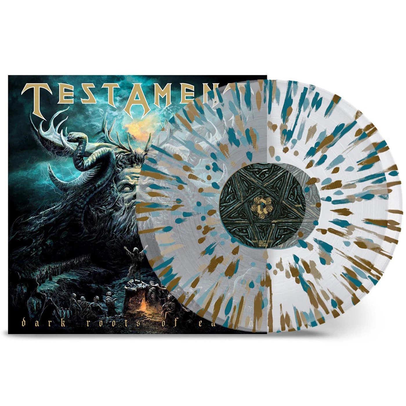Testament Dark Roots Of Earth (Clear Gold Green Splatter Vinyl Record/2lp)