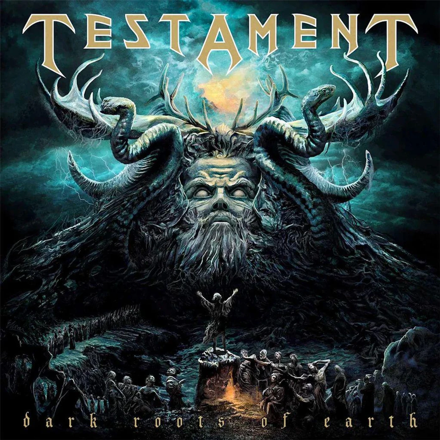 Testament Dark Roots Of Earth (Clear Gold Green Splatter Vinyl Record/2lp)