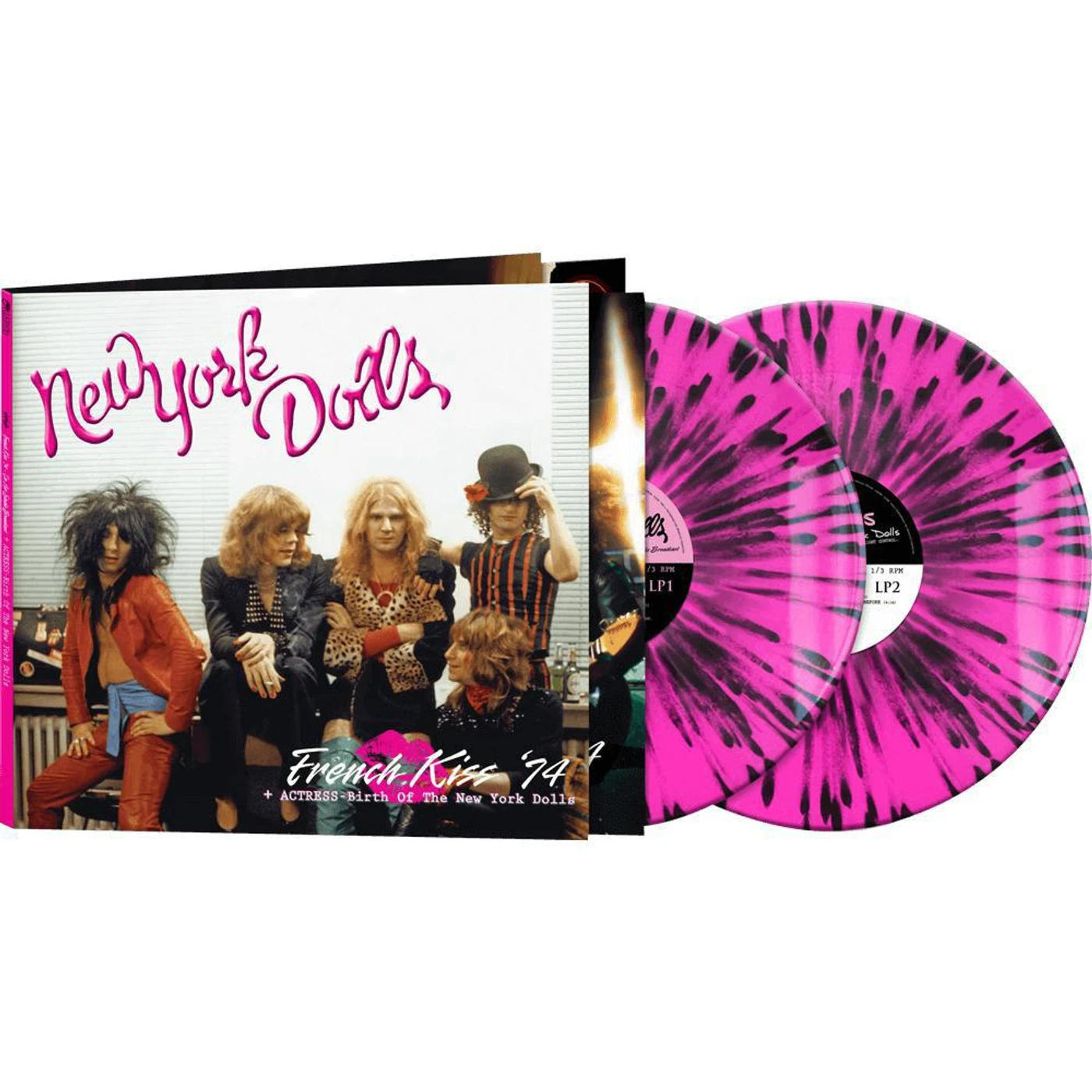 New York Dolls French Kiss '74 (Pink Splatter Vinyl Record)