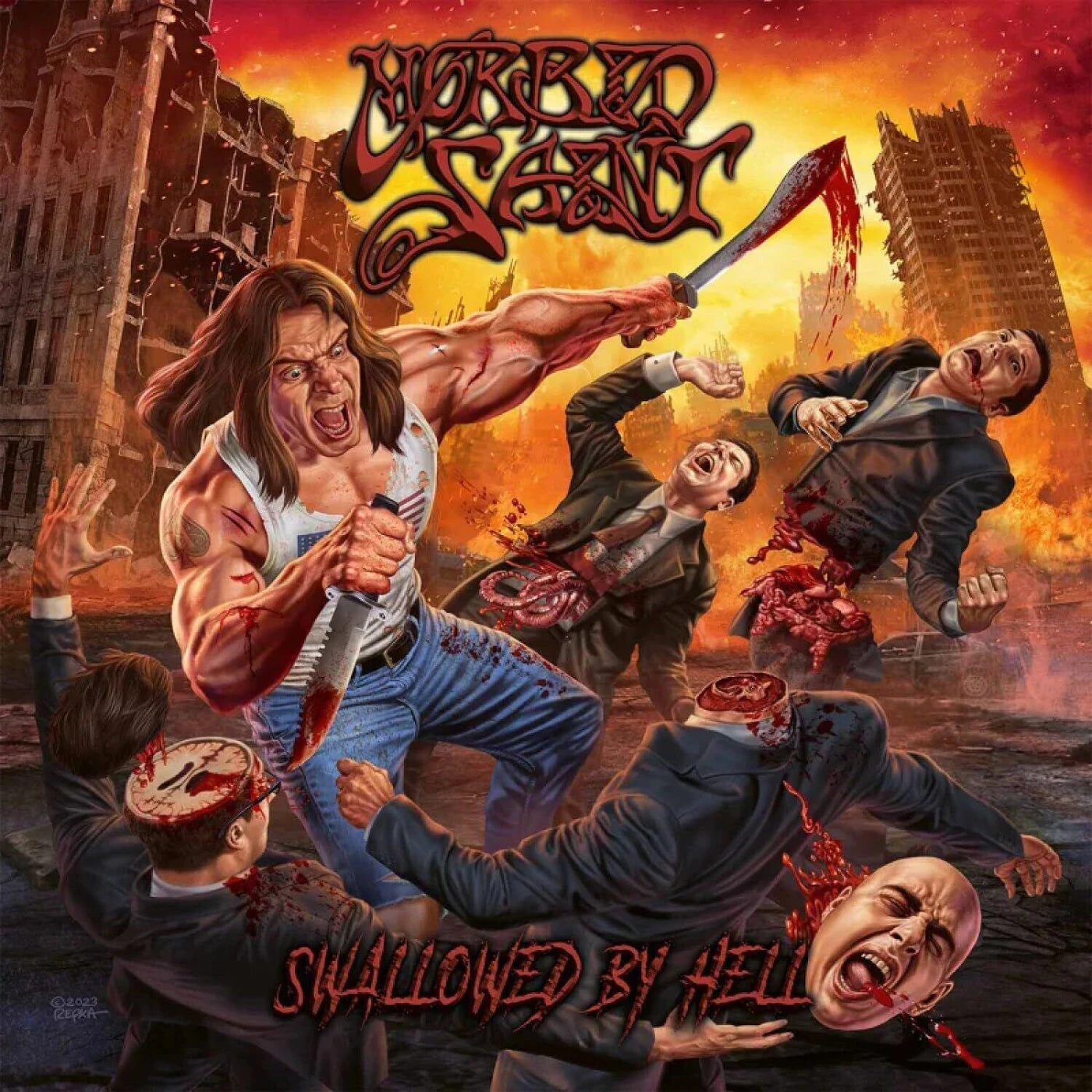 Morbid Saint Swallowed By Hell (Red) Vinyl Record