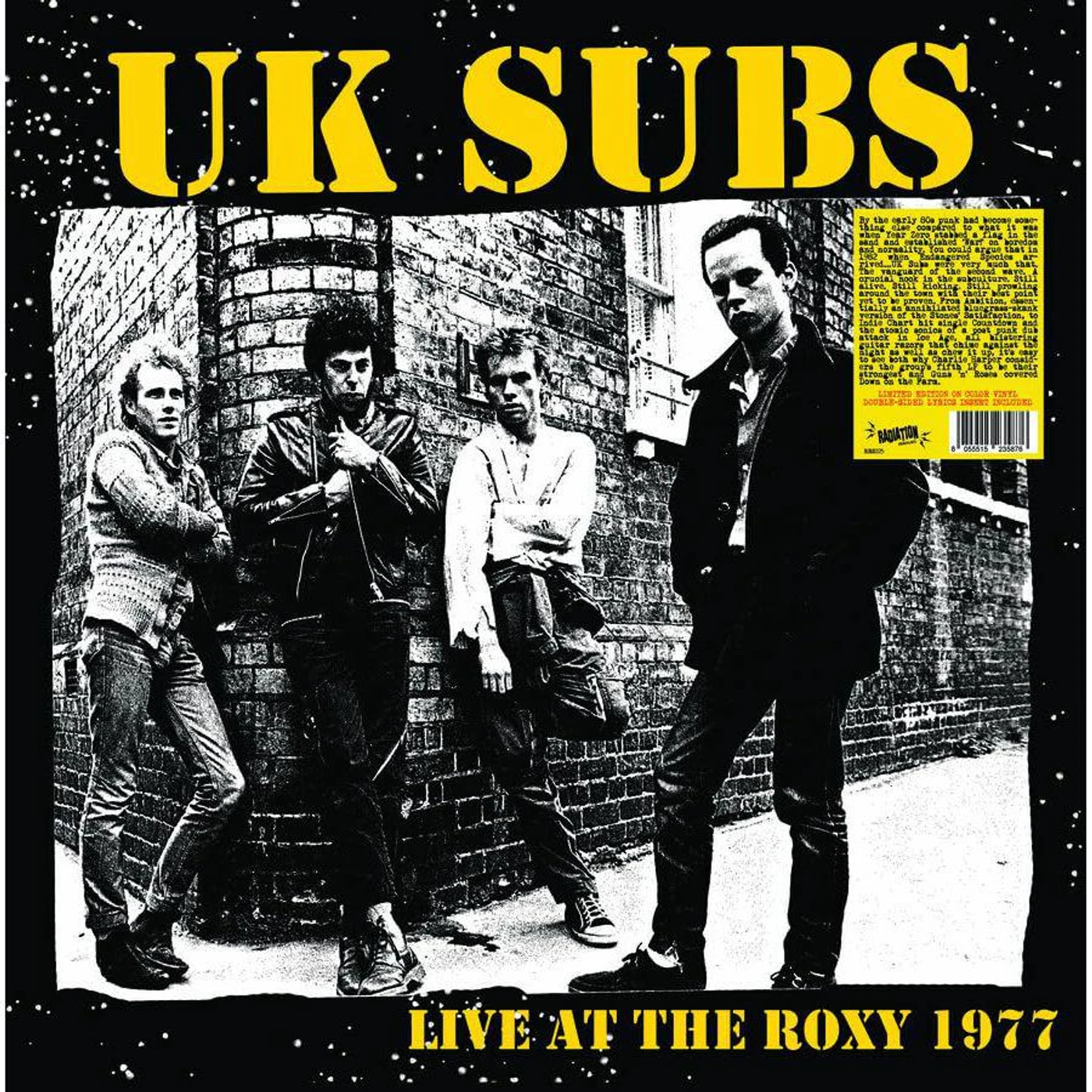 U.K. Subs Live At The Roxy (Yellow) Vinyl Record