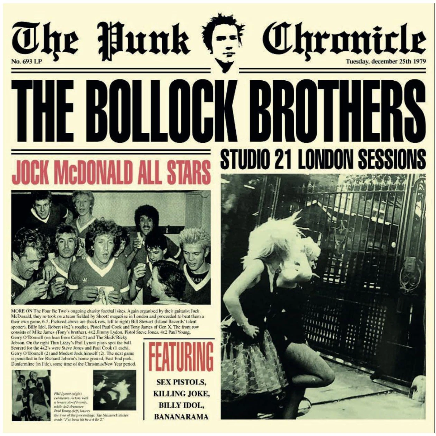 The Bollock Brothers 21 Studio Sessions (Red) Vinyl Record