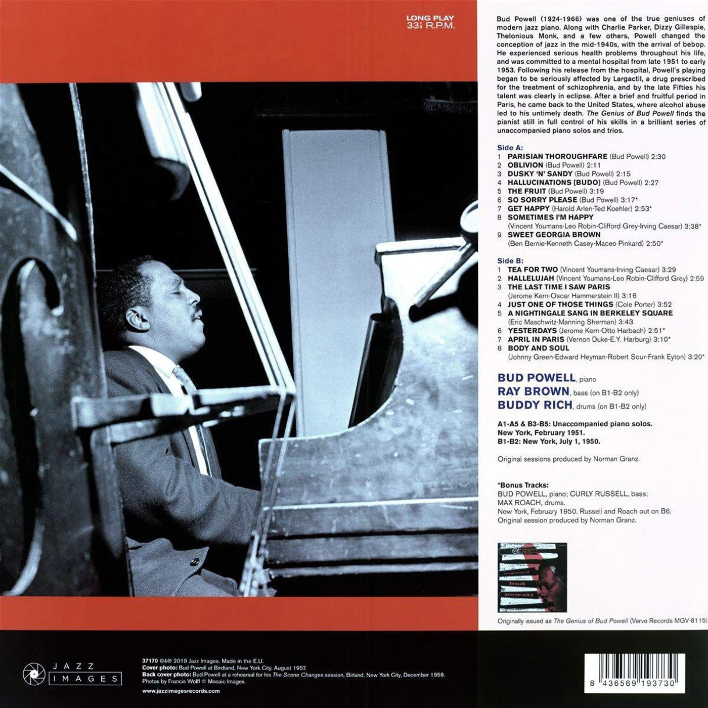 Genius Of Bud Powell (180G) Vinyl Record