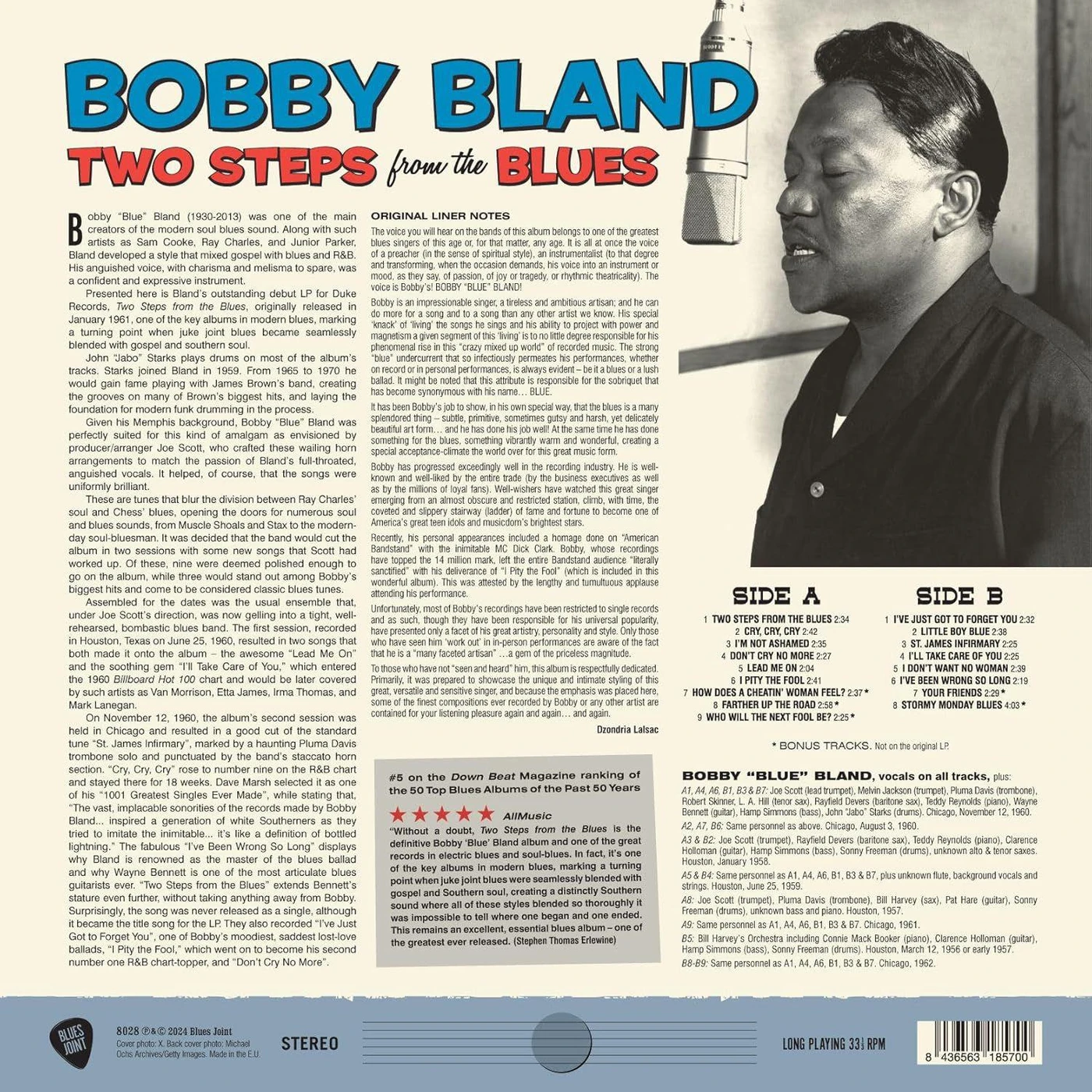 BOBBY BLAND Two Steps From The Blues (Limited Tracks) Vinyl Record