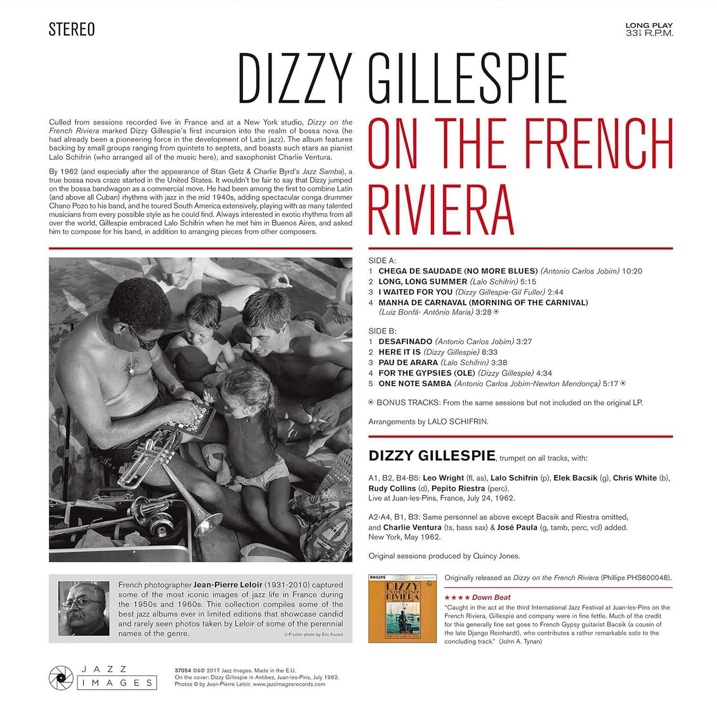 Dizzy Gillespie On the French Riviera Vinyl Record