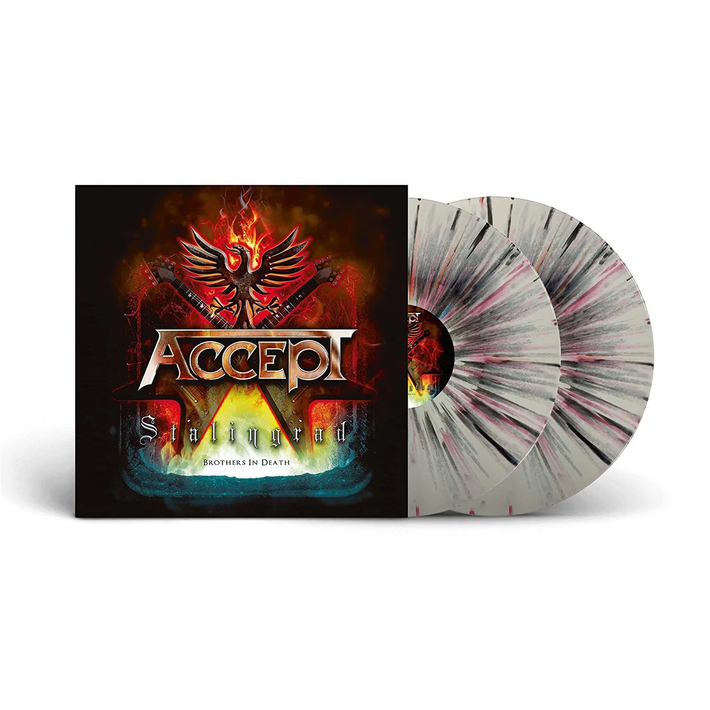 Accept STALINGRAD (WHITE/BLACK/RED SPLATTER VINYL/2LP) Vinyl Record