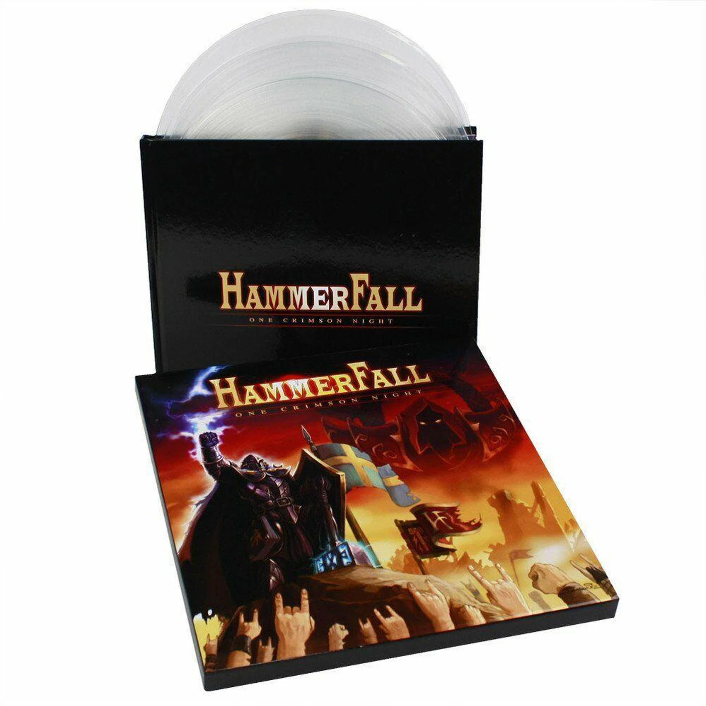 HammerFall One Crimson Night (Live) (140G/Clear/Box Set/3LP) Vinyl Record