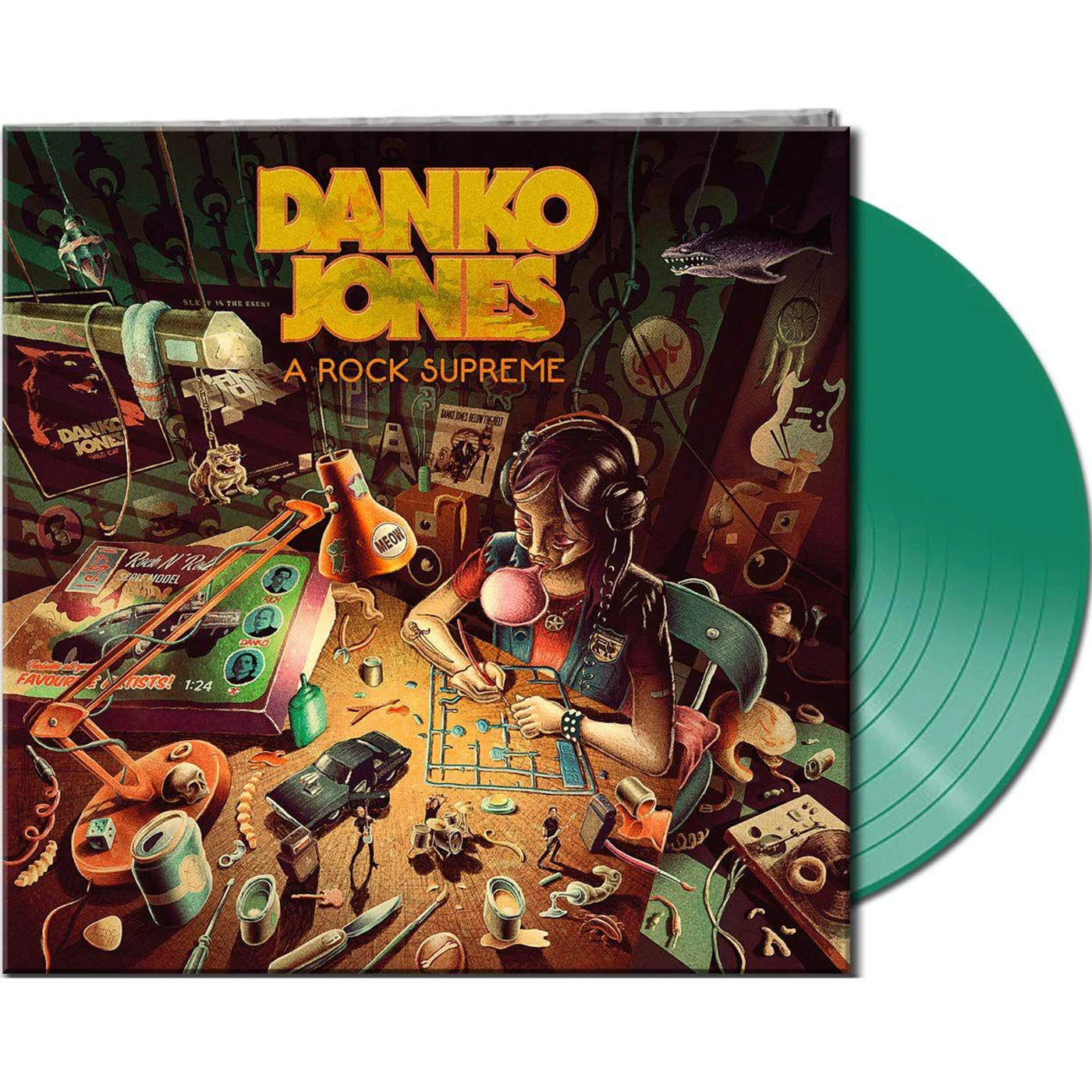 Danko Jones ROCK SUPREME (CLEAR GREEN) Vinyl Record