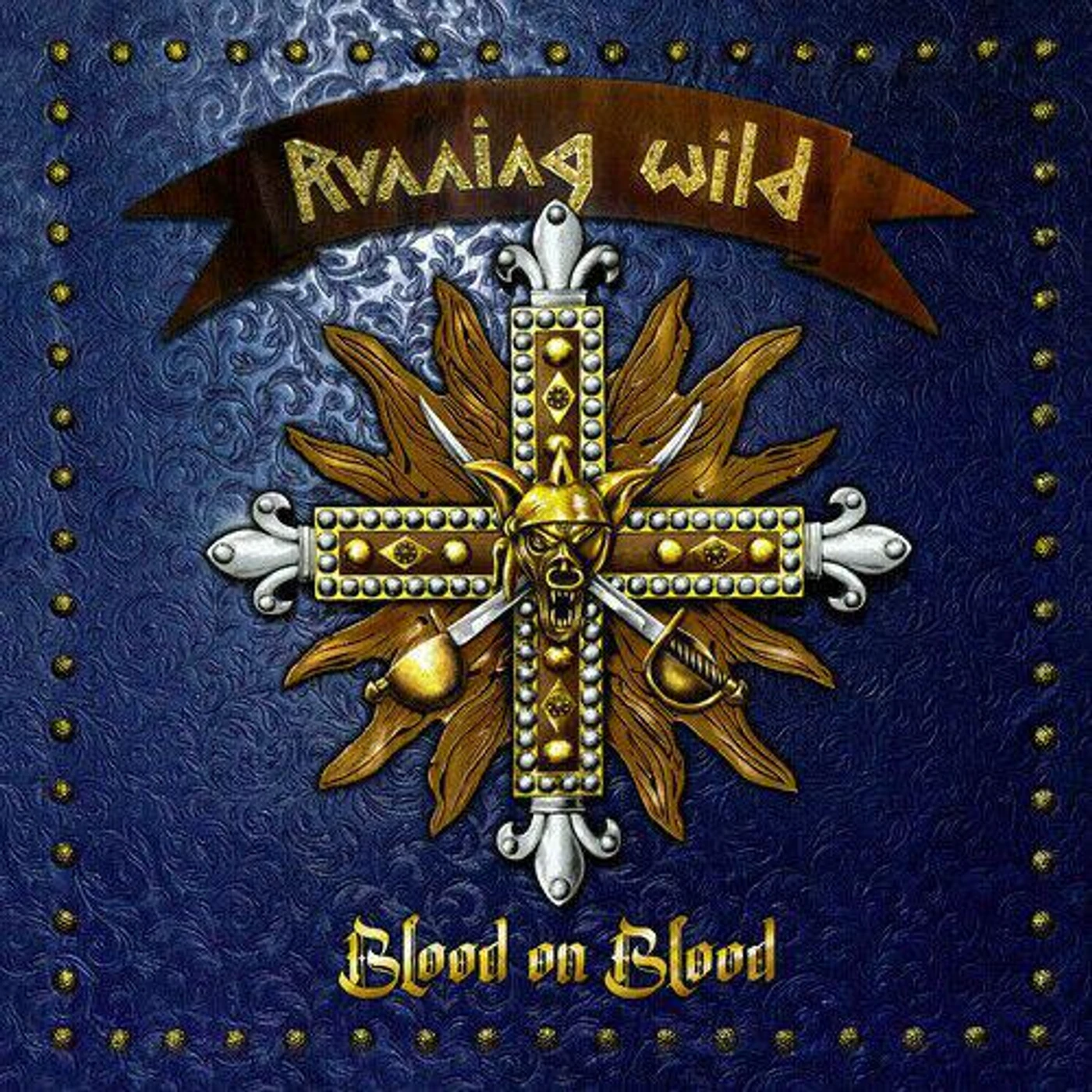 Running Wild BLOOD ON BLOOD (BLUE VINYL/2LP) Vinyl Record