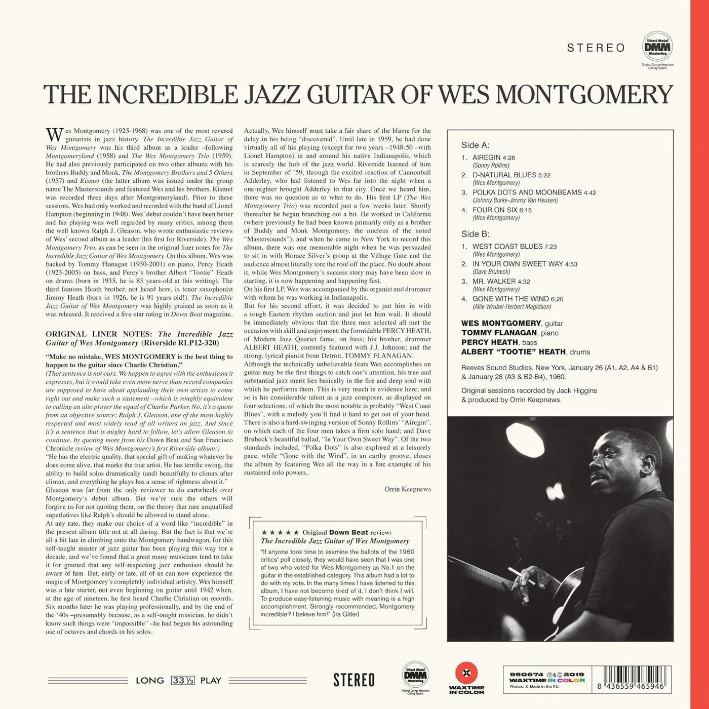 Incredible Jazz Guitar Of Wes Montgomery (180G/Limited Edition/Solid Red Virgin) Vinyl Record