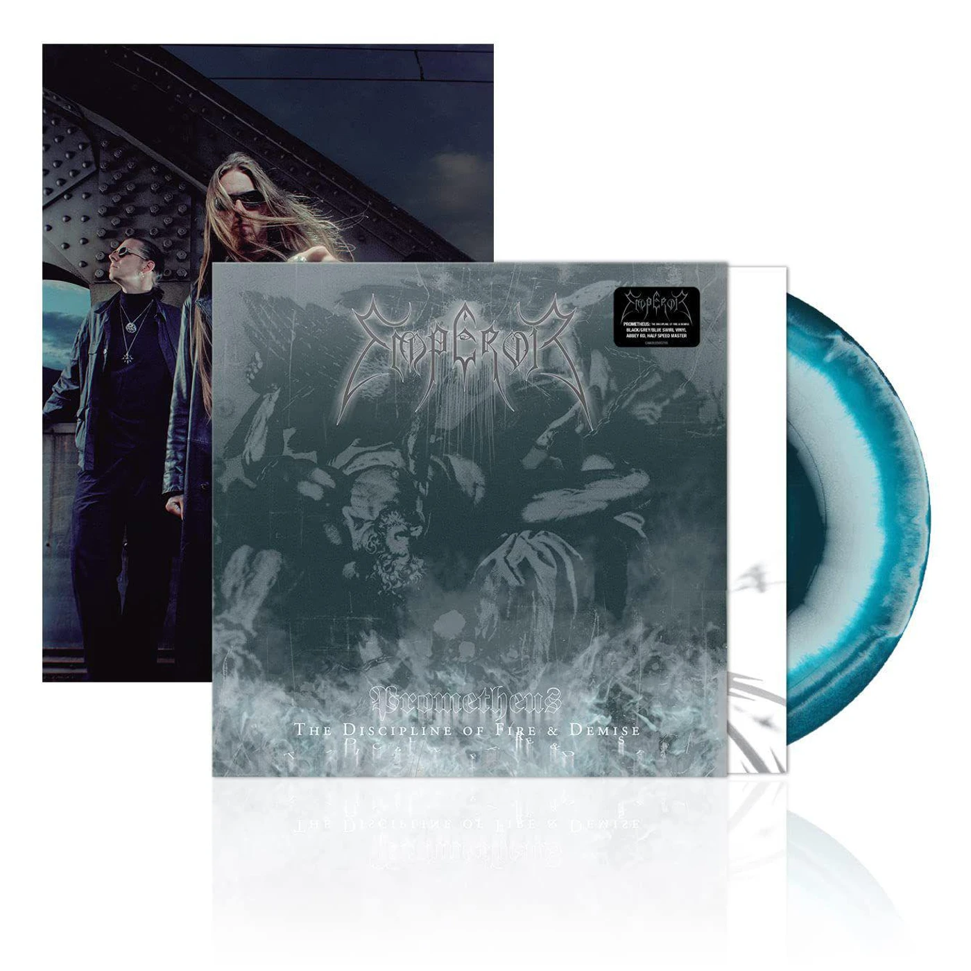 Emperor Prometheus: The Discipline Of Fire & Demise (Black/Gray/White/Blue Swirl LP) (Half-Speed) Vinyl Record