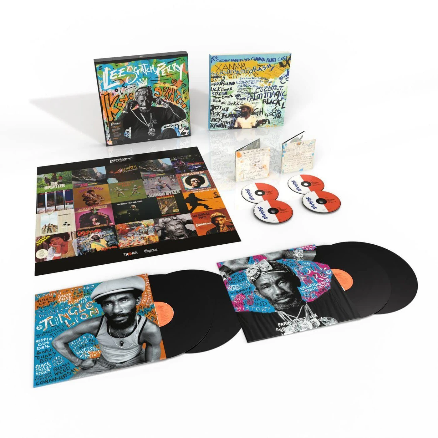 Lee "Scratch" Perry King Scratch (Musical Masterpieces From The Upsetter Ark-Ive) (4LP/4CD/Book/Poster) Vinyl Record