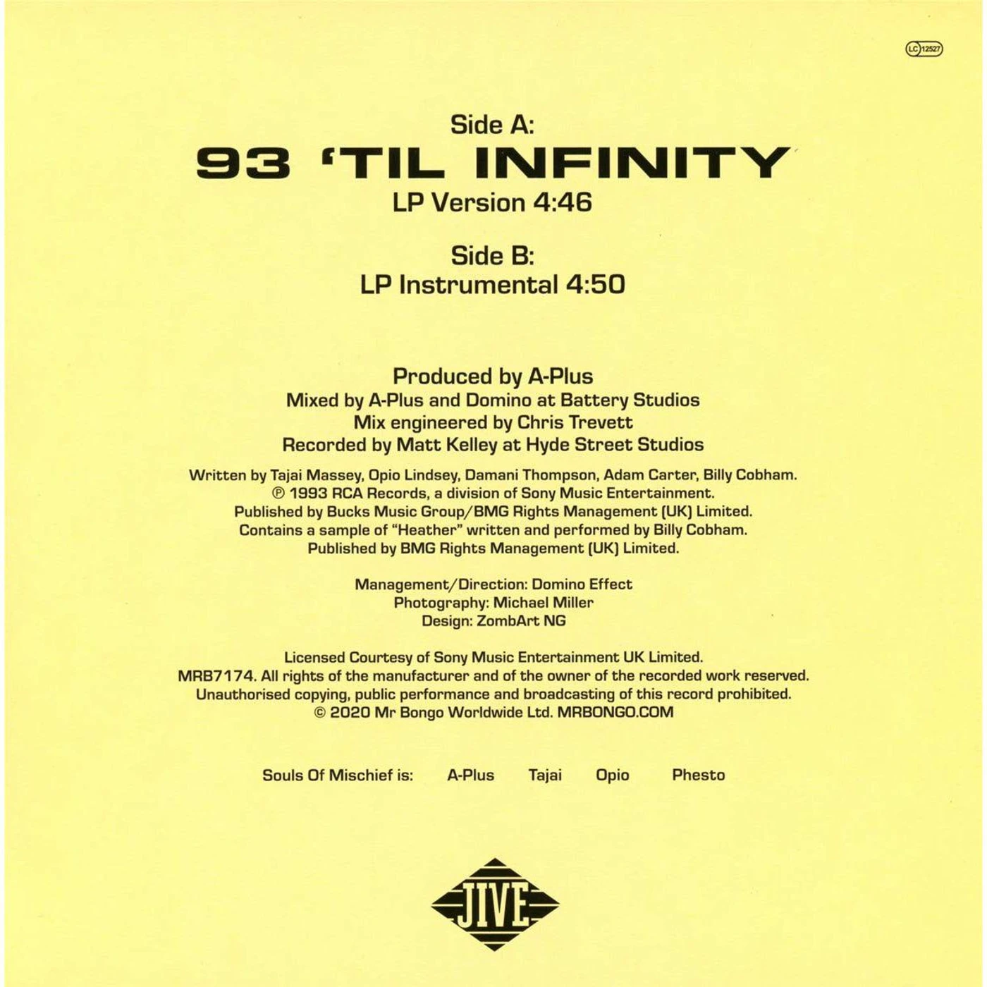 Souls Of Mischief 93 'til Infinity Vinyl Record