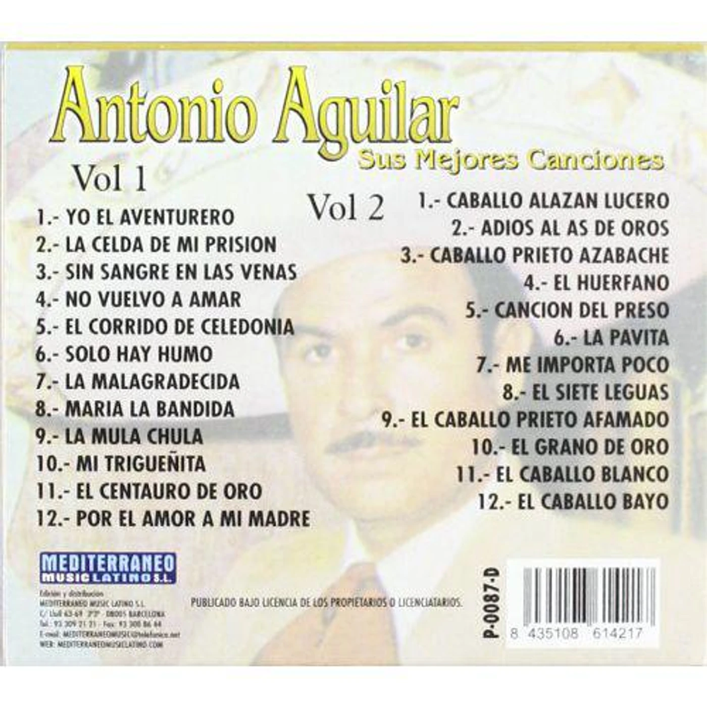 Antonio Aguilar Sus Mejores Canciones CD