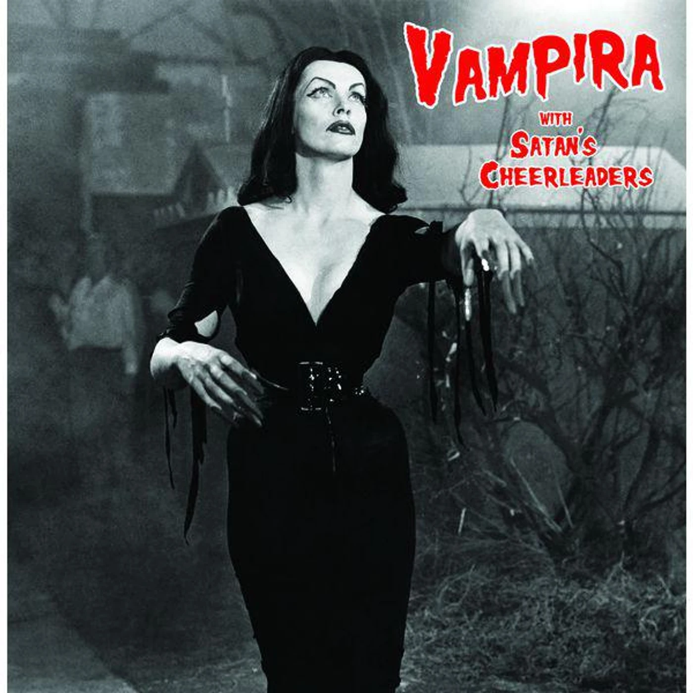VAMPIRA WITH SATAN'S CHEERLEADERS (CLEAR RED VINYL) Vinyl Record