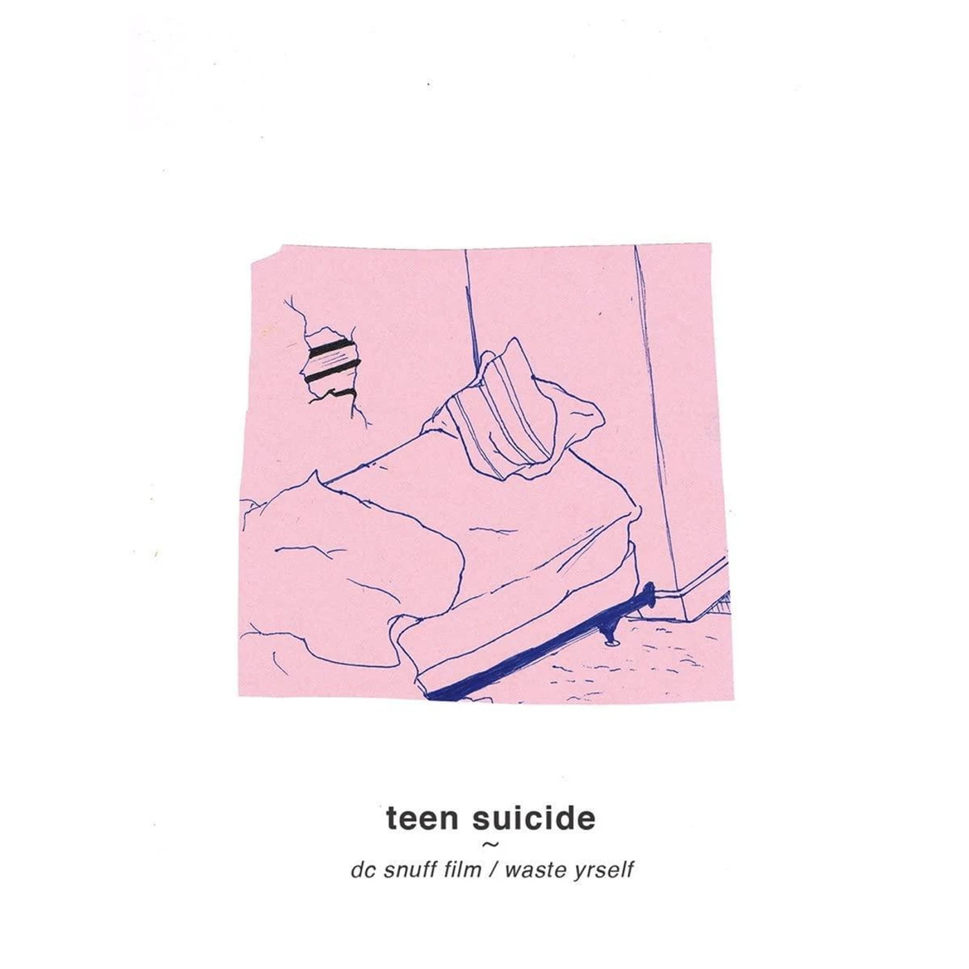 Teen Suicide Dc Snuff Film / Waste Yrself (Half Blue/Pink) Vinyl Record