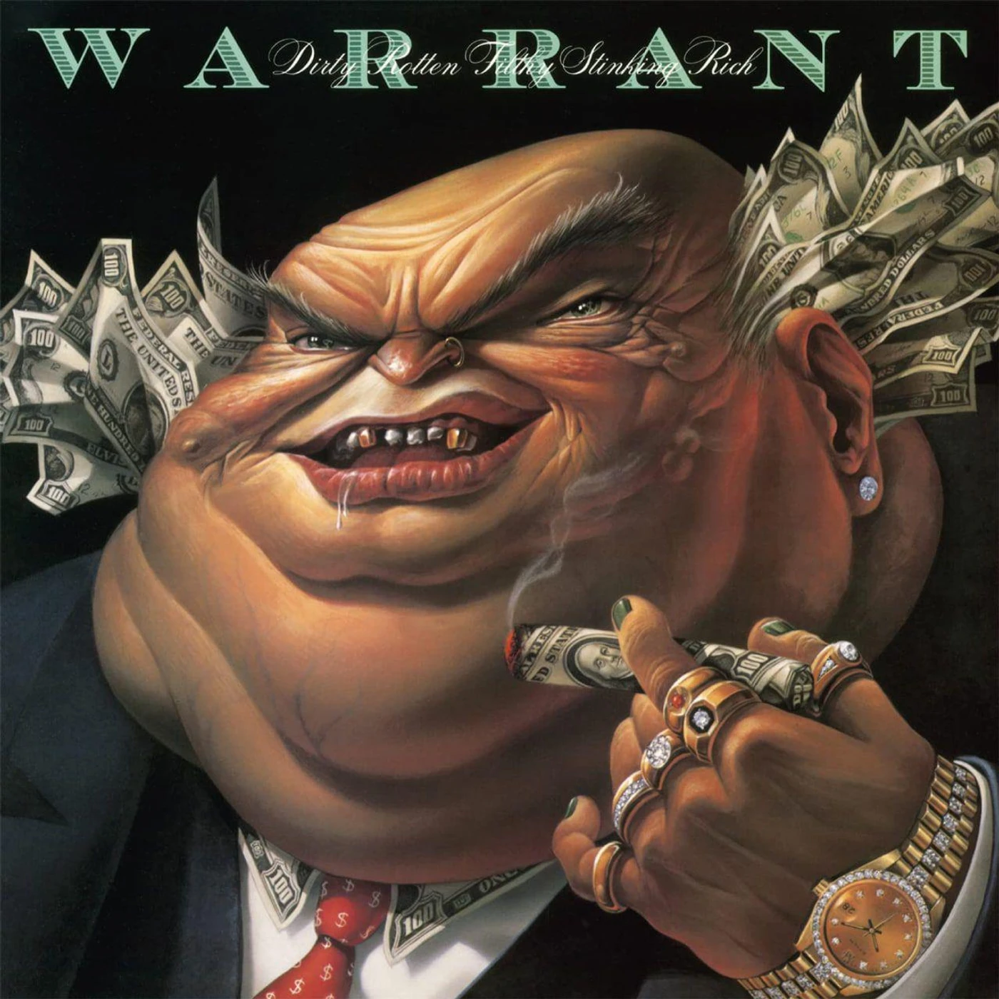 Warrant Dirty Rotten Filthy Stinking Rich (Limited Translucent Green) Vinyl Record