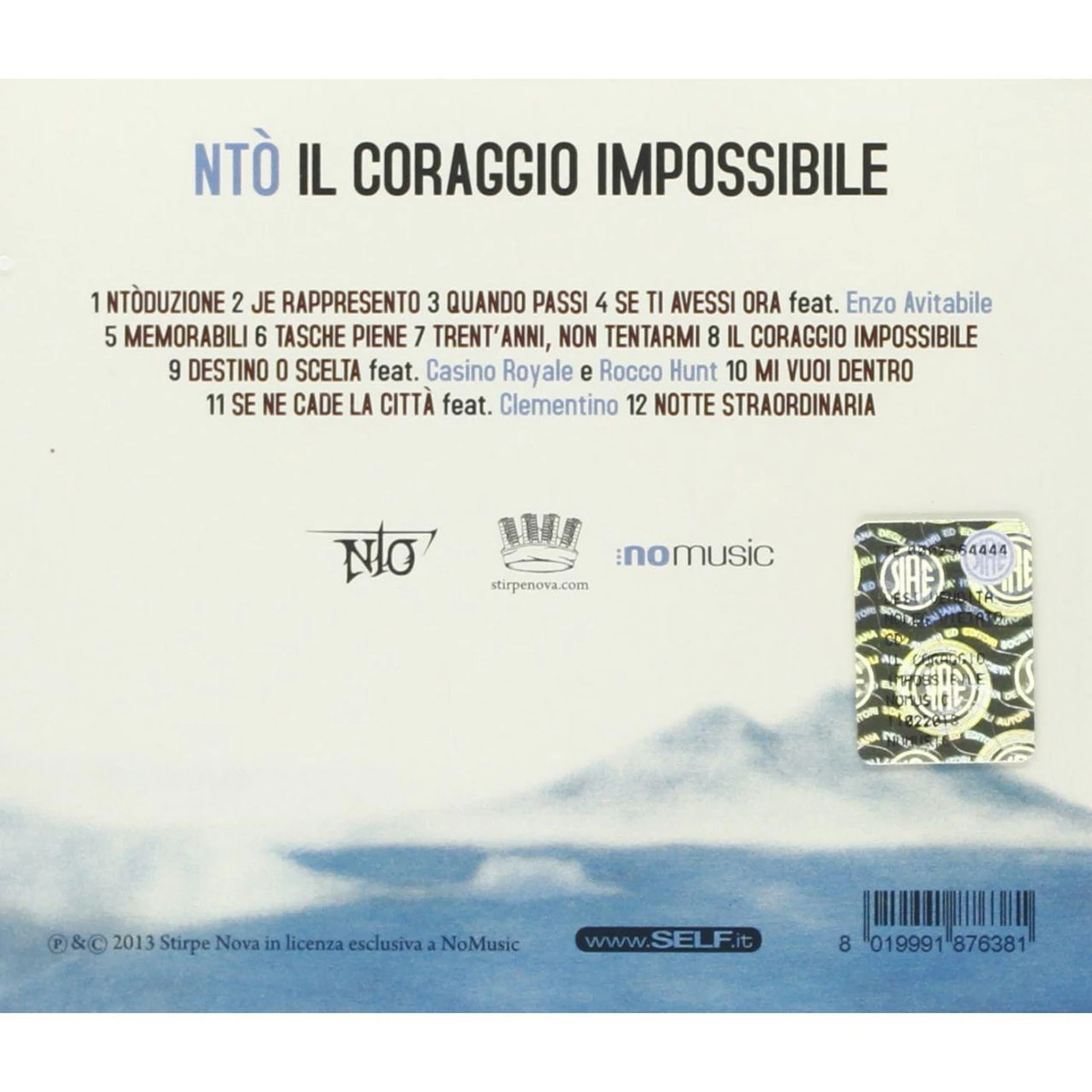Ntò IL CORAGGIO IMPOSSIBILE Vinyl Record