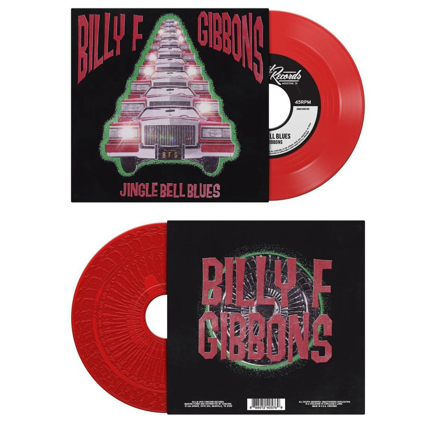 Billy F Gibbons JINGLE BELL BLUES Vinyl Record