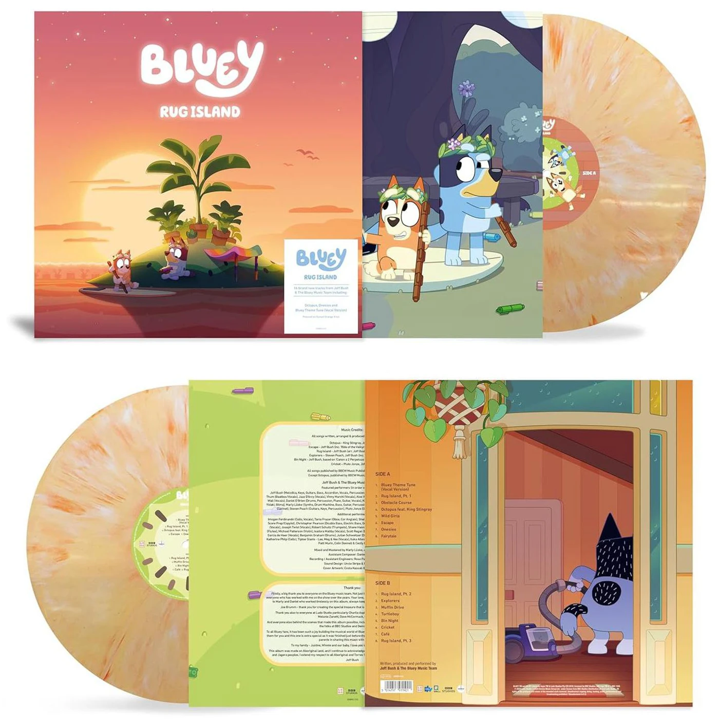 Bluey Rug Island (Limited/Sunset Orange) Vinyl Record