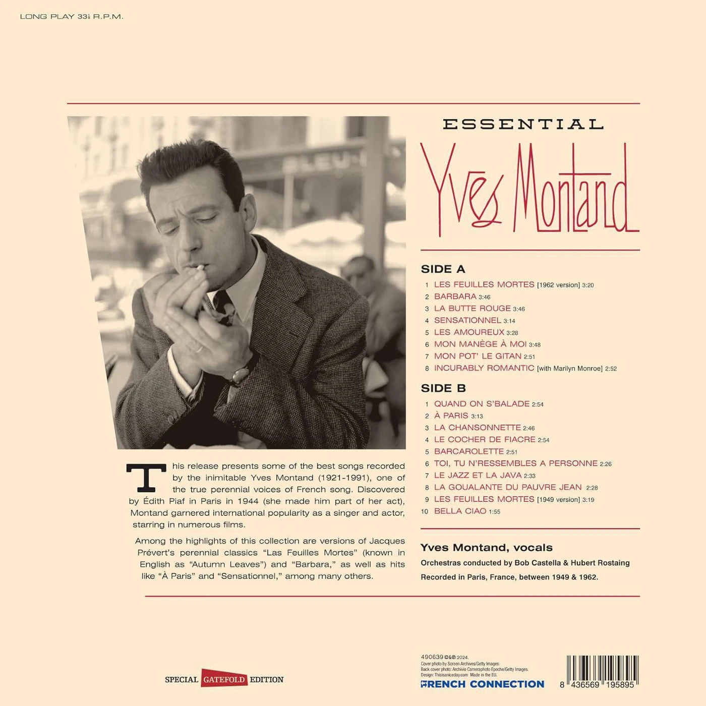 Yves Montand Essential (Limited Edition, 180 Gram) Vinyl Record