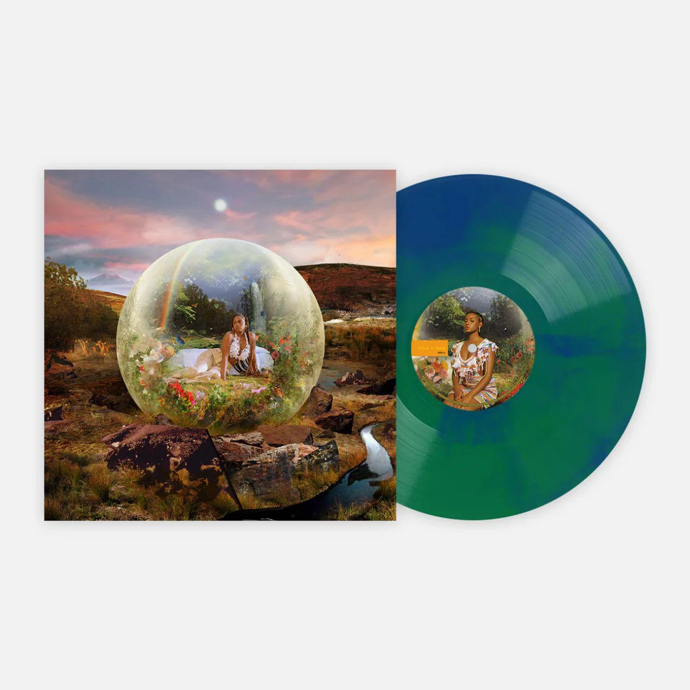 Fana Hues Flora & Fana (Green/Blue) Vinyl Record