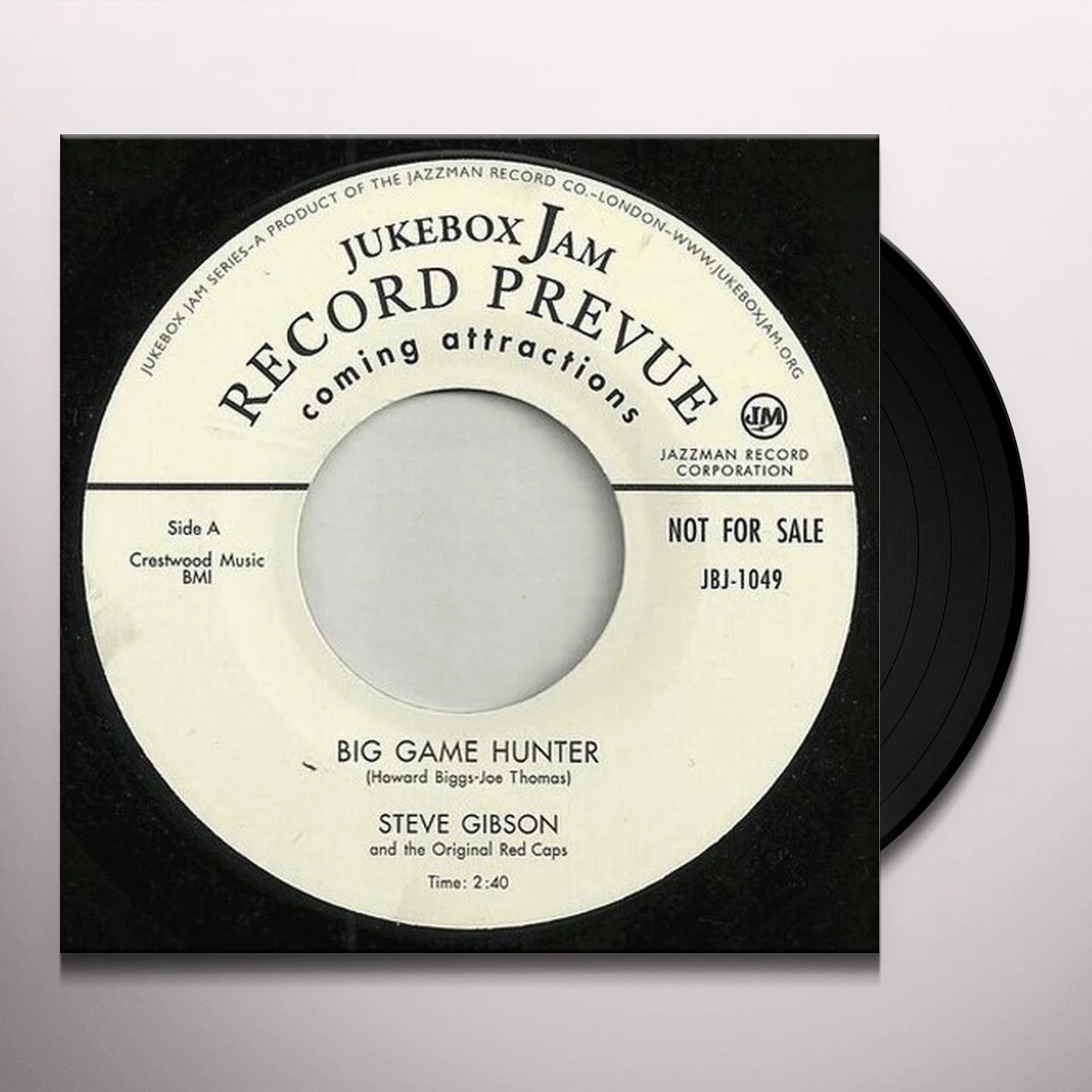 Steve Gibson (And The Red Caps) BIG GAME HUNTER/WHY DON'T YOU LOVE ME Vinyl Record - UK Release