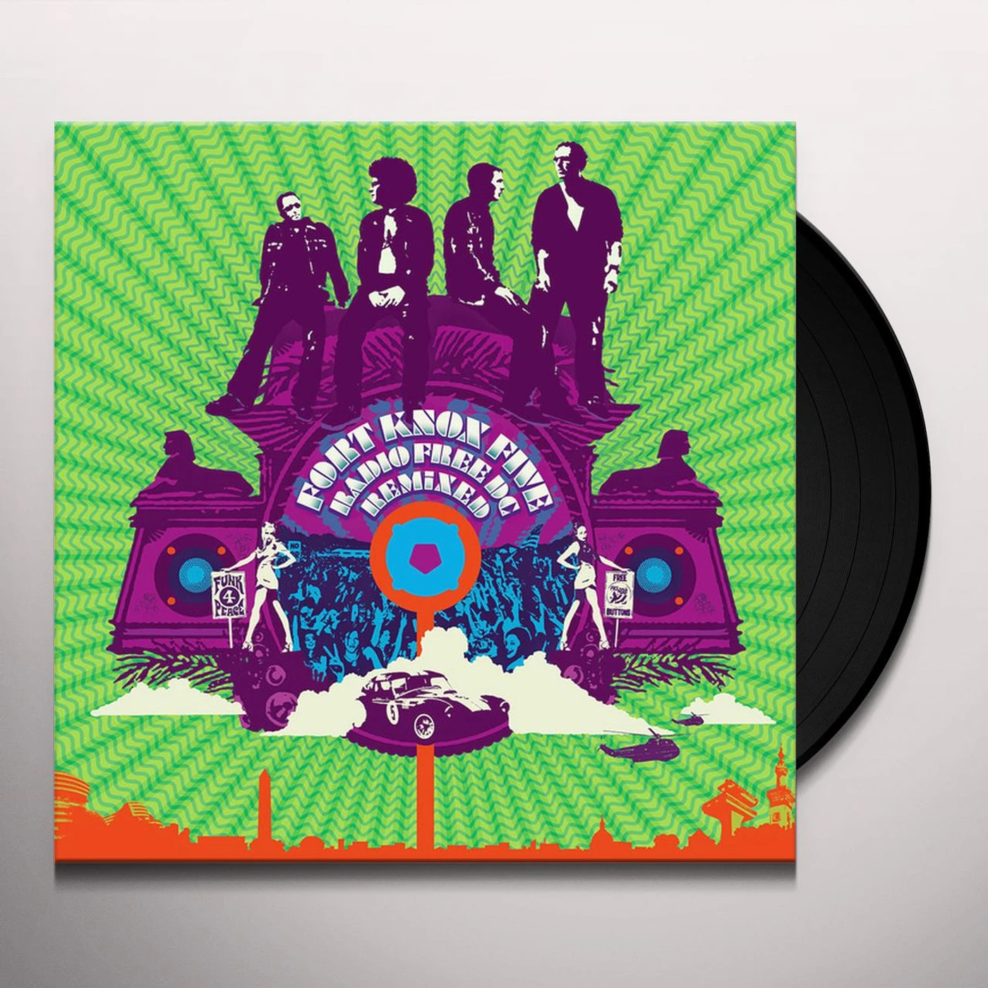 Fort Knox Five RADIO FREE DC REMIXED 5 Vinyl Record - UK Release