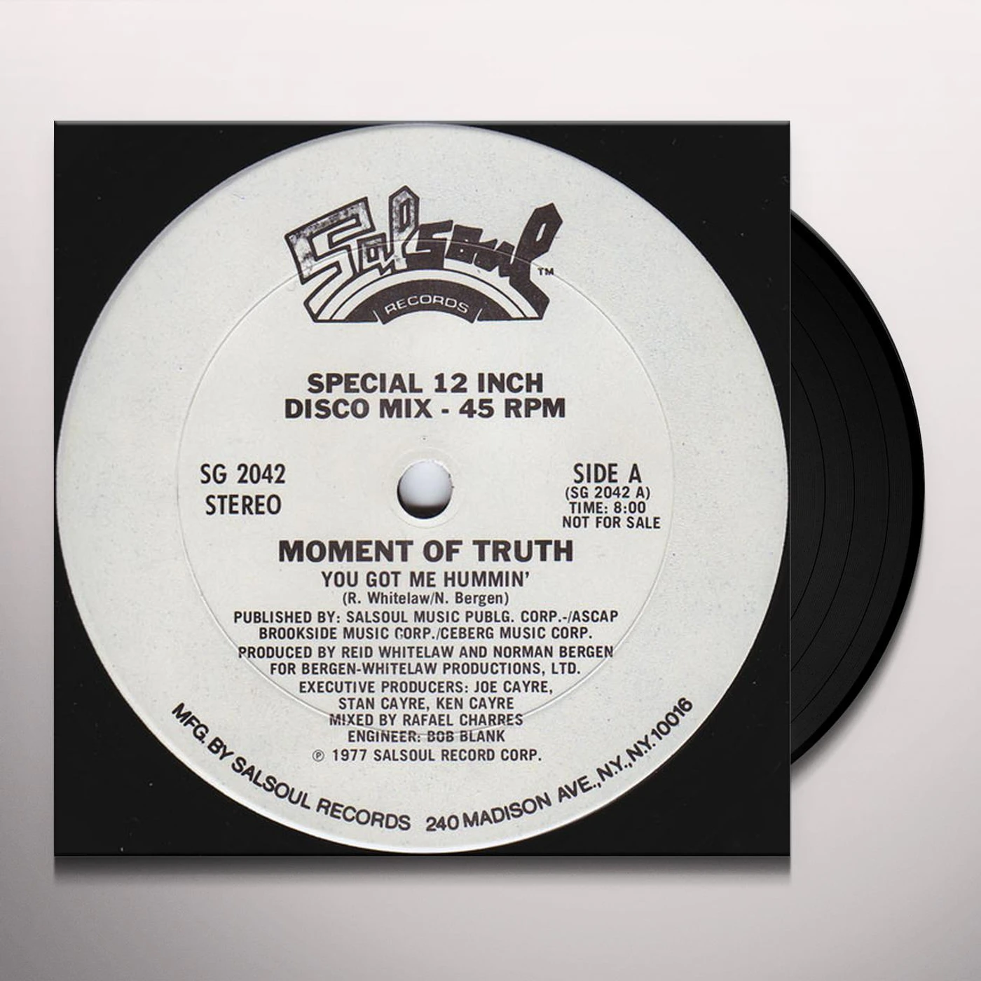 Moment Of Truth HELPLESSLY/YOU GOT ME HUMMIN Vinyl Record