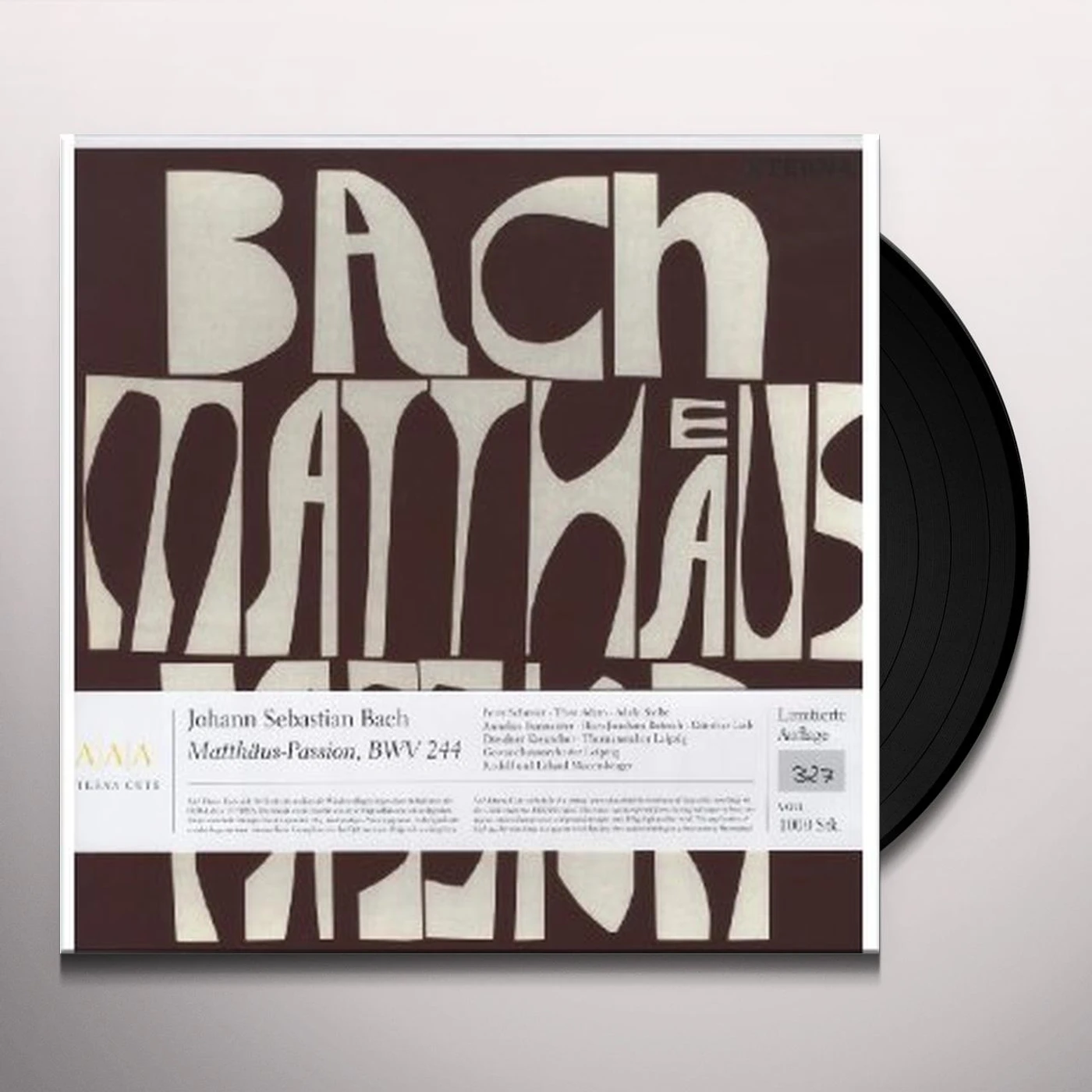 J.S. / Schrier / Dresden Kreuzchor Bach ST MATTHEW PASSION Vinyl Record