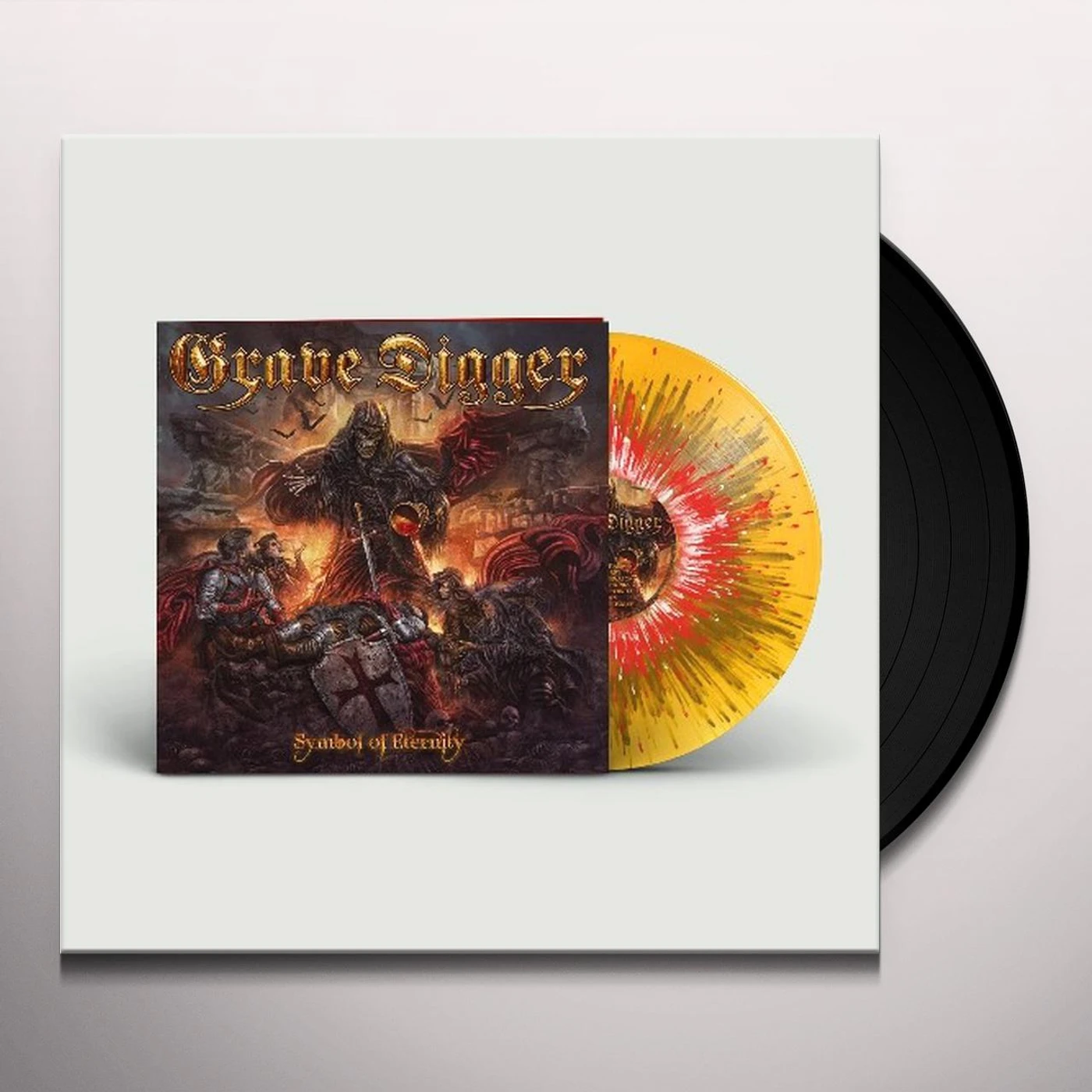Grave Digger SYMBOL OF ETERNITY (YELLOW/GOLDEN/WHITE/RED SPLATTER VINYL) Vinyl Record